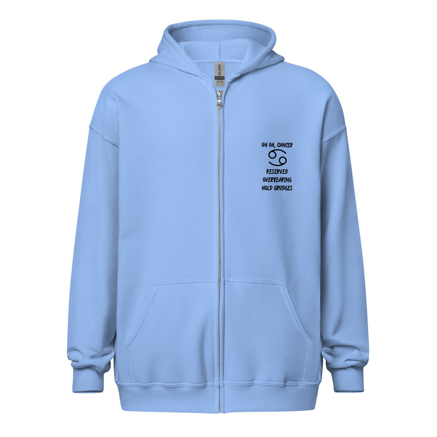 “Uh Oh, Cancer” Unisex Zip Hoodie