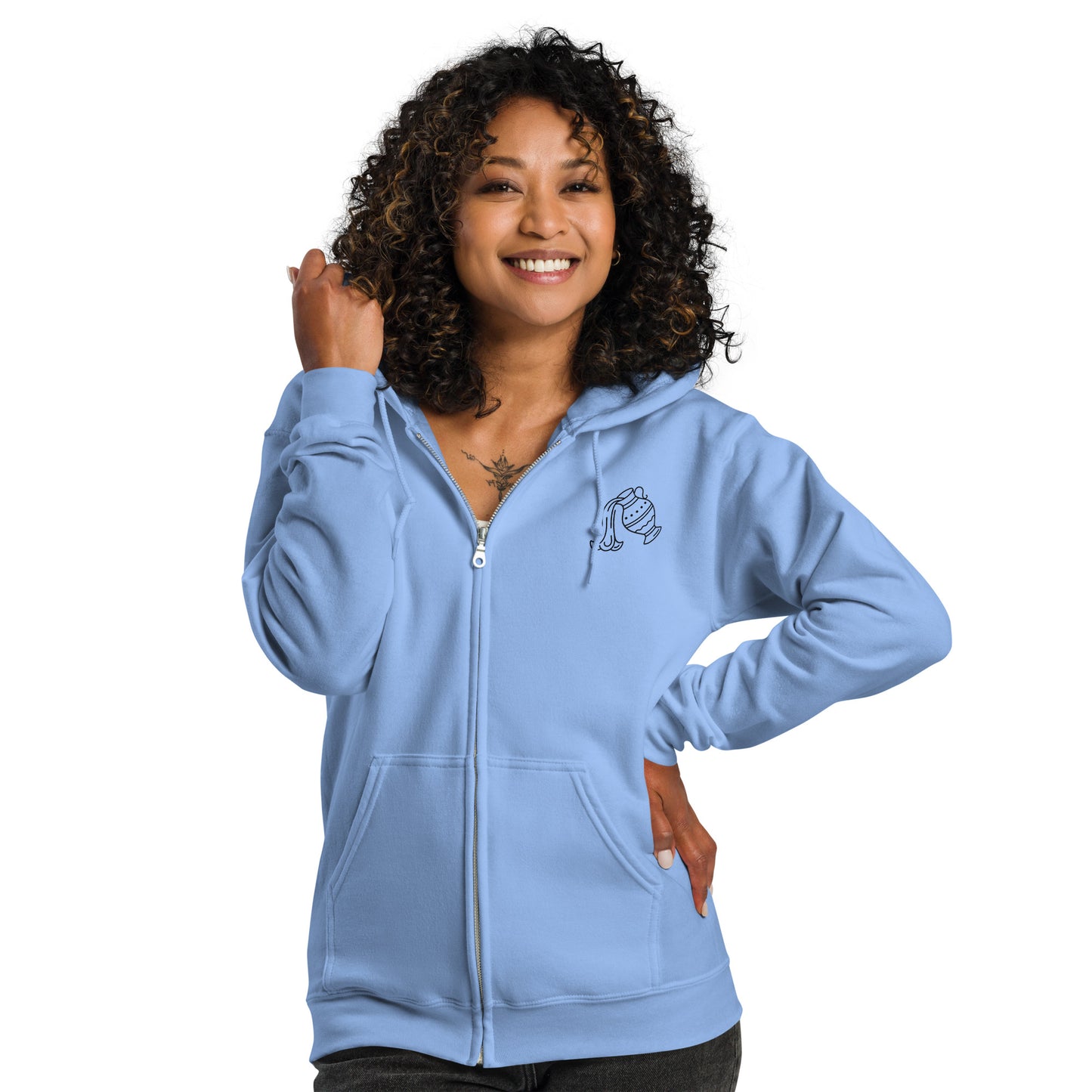 “Aquarius Babe” Unisex Zip Hoodie