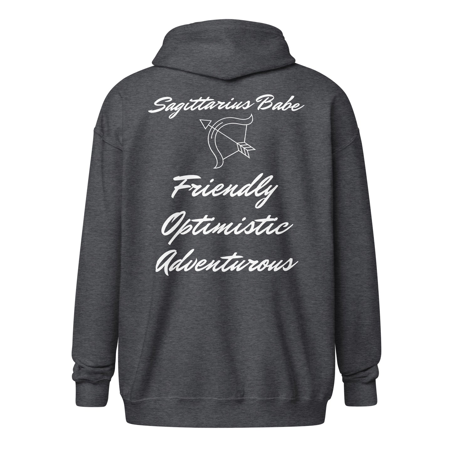 “Sagittarius Babe” Unisex Zip Hoodie