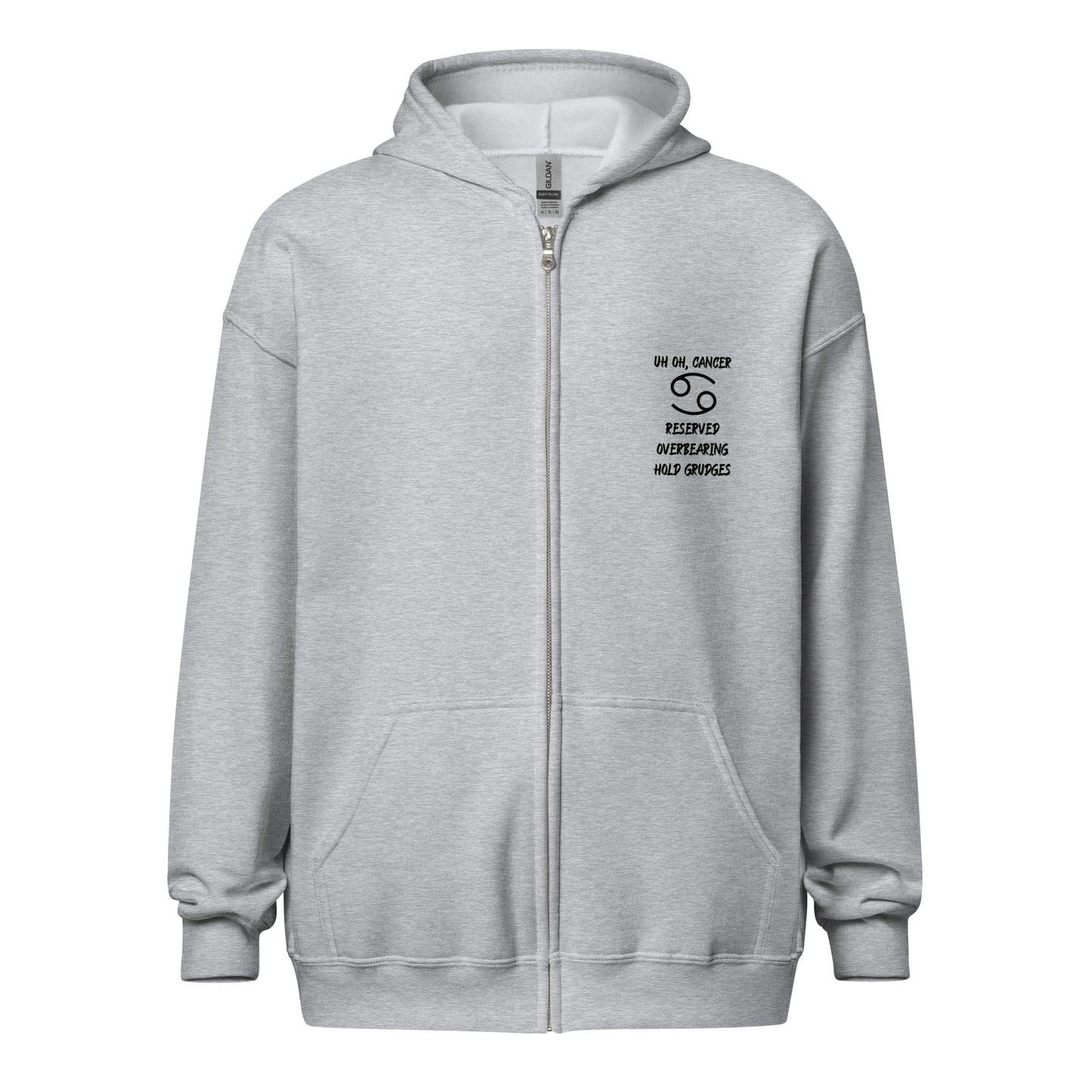 “Uh Oh, Cancer” Unisex Zip Hoodie