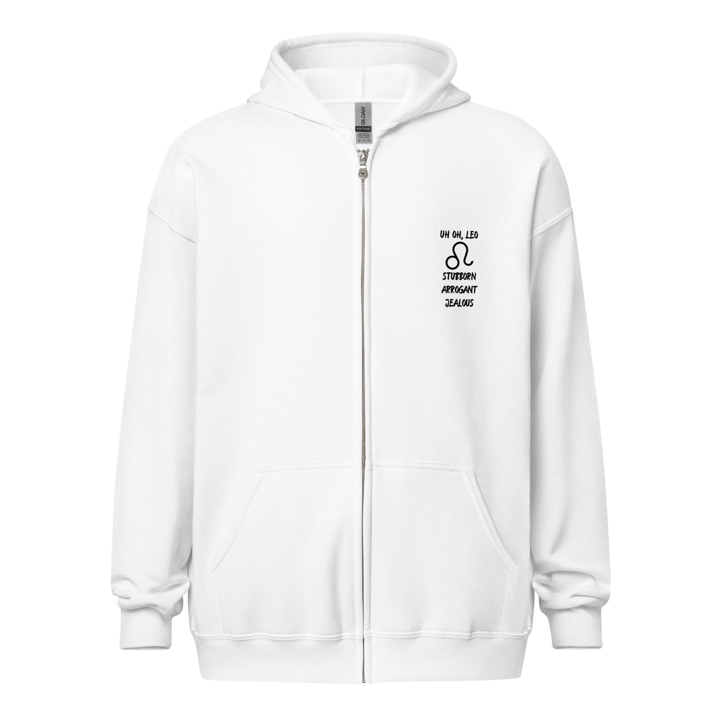 “Uh Oh, Leo” Unisex Zip Hoodie