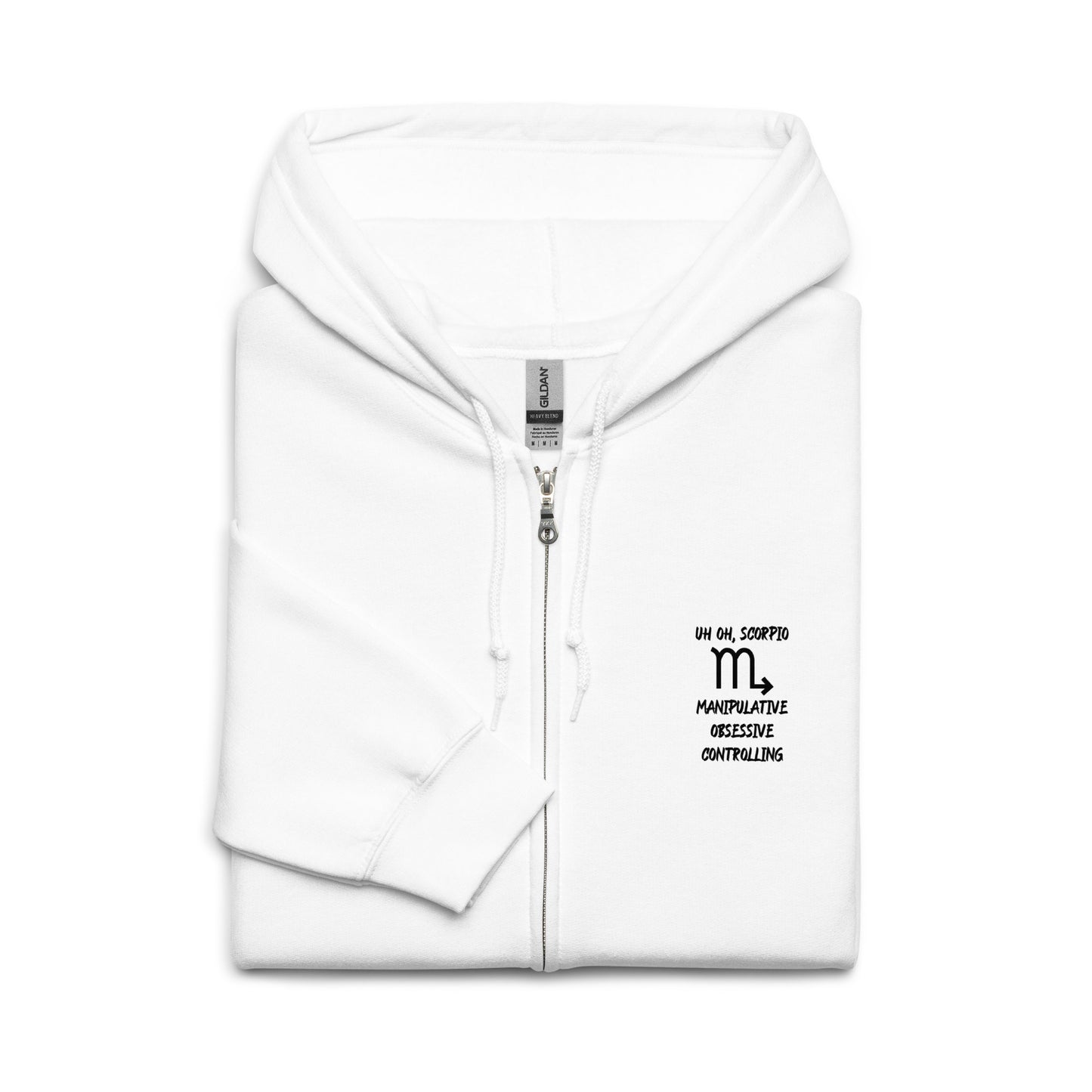 “Uh Oh, Scorpio” Unisex Zip Hoodie