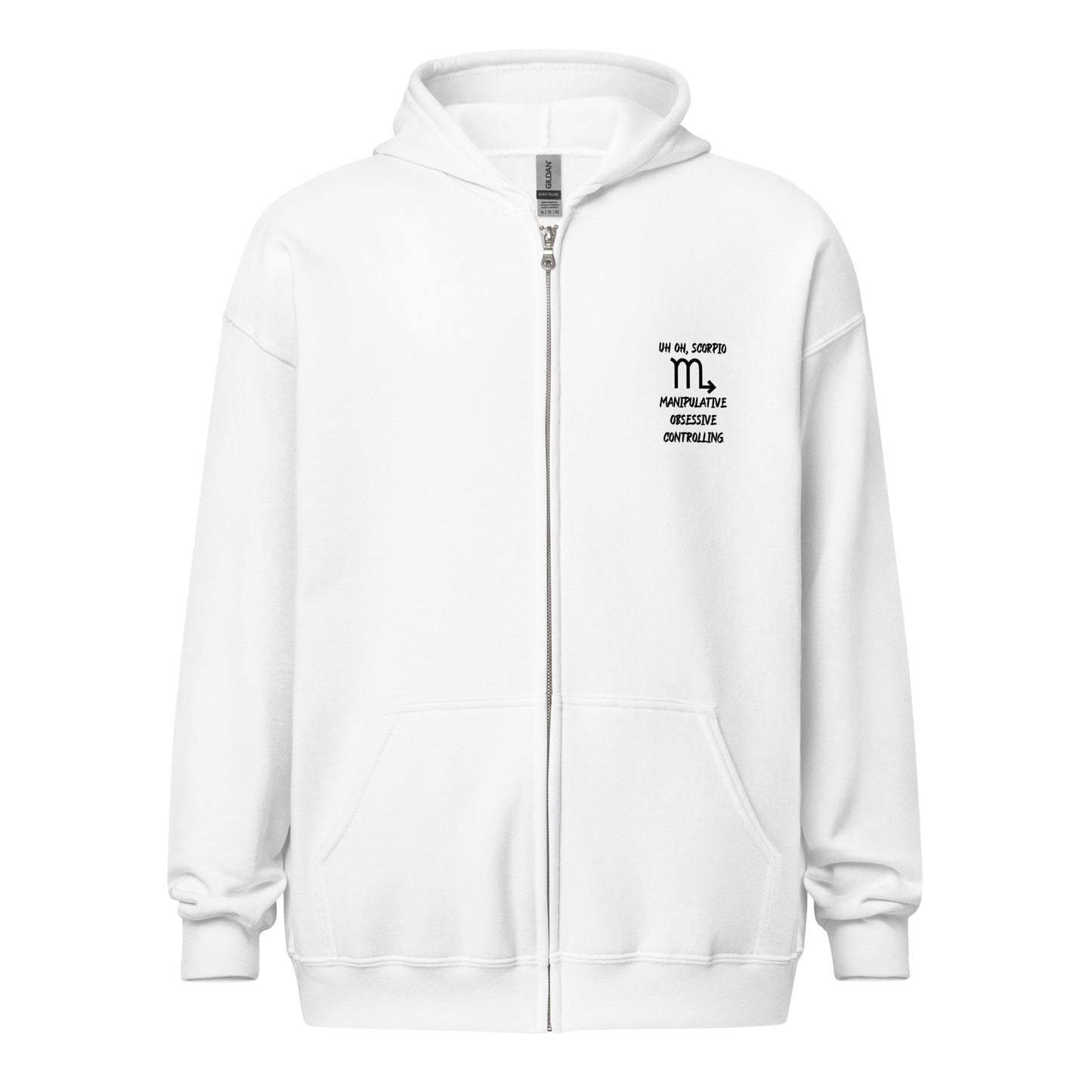 “Uh Oh, Scorpio” Unisex Zip Hoodie