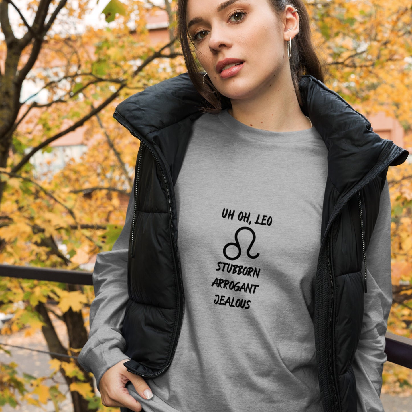 “Uh Oh, Leo” Unisex Long Sleeve Tee