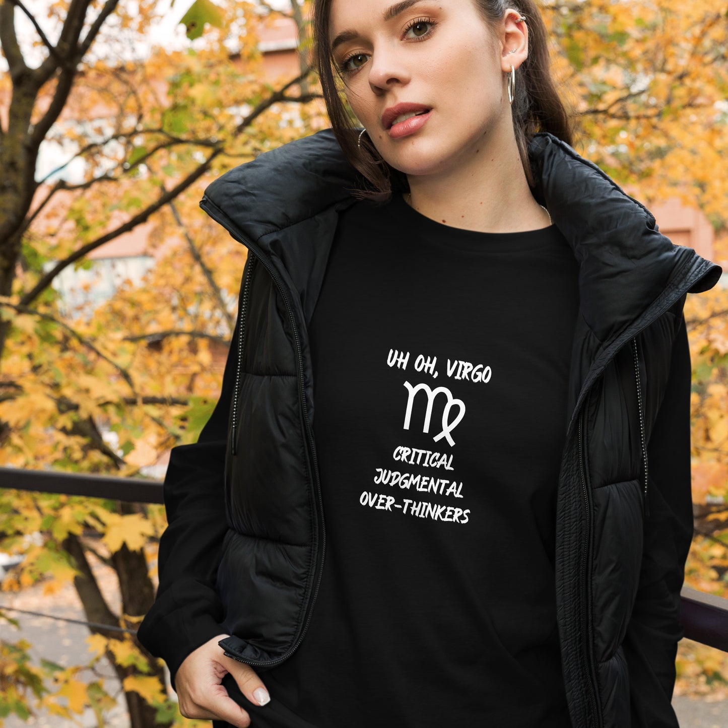 “Uh Oh, Virgo” Unisex Long Sleeve Tee