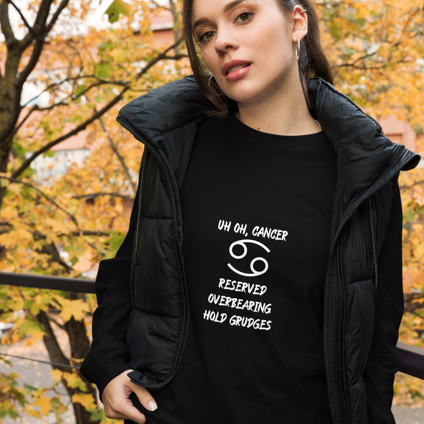 “Uh Oh, Cancer” Unisex Long Sleeve Tee