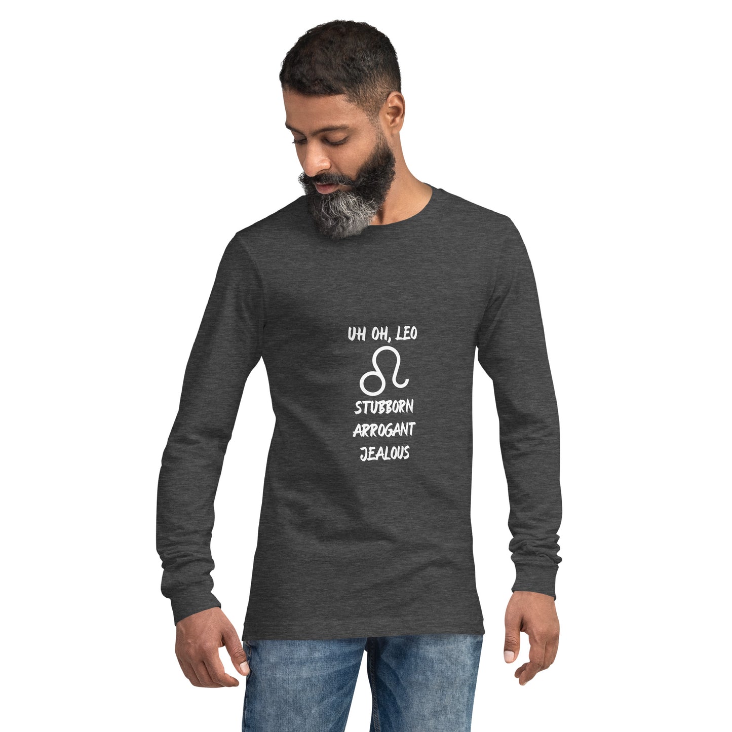 “Uh Oh, Leo” Unisex Long Sleeve Tee