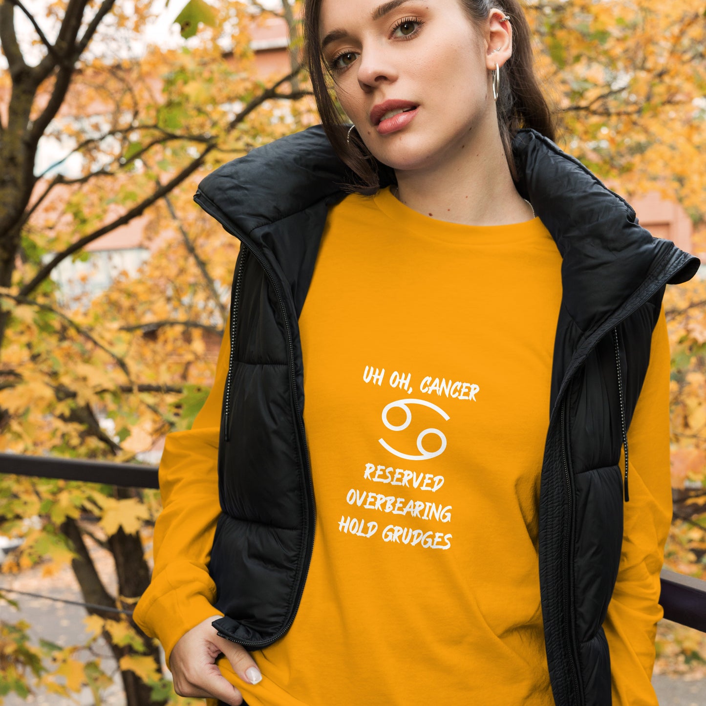 “Uh Oh, Cancer” Unisex Long Sleeve Tee