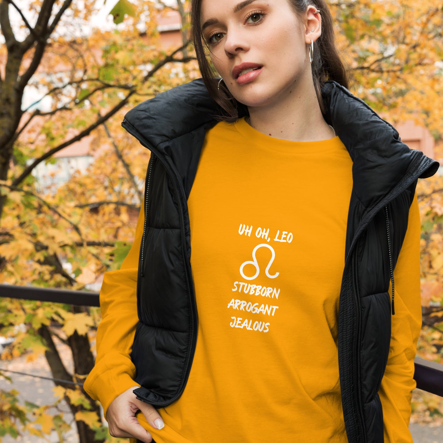 “Uh Oh, Leo” Unisex Long Sleeve Tee