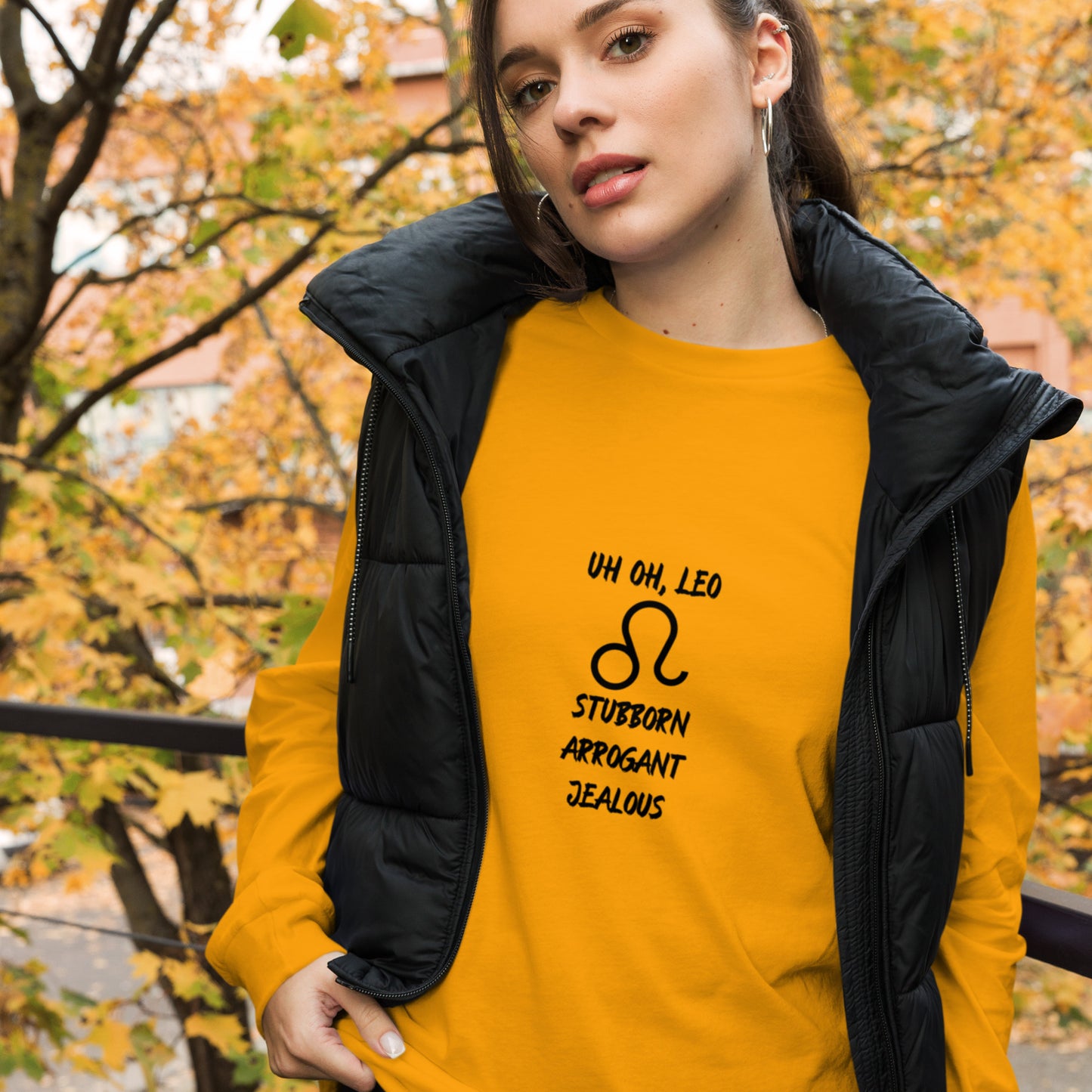 “Uh Oh, Leo” Unisex Long Sleeve Tee