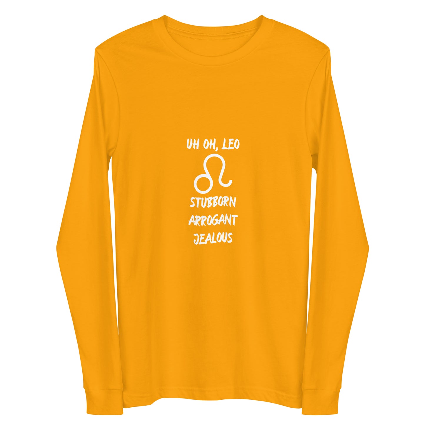 “Uh Oh, Leo” Unisex Long Sleeve Tee