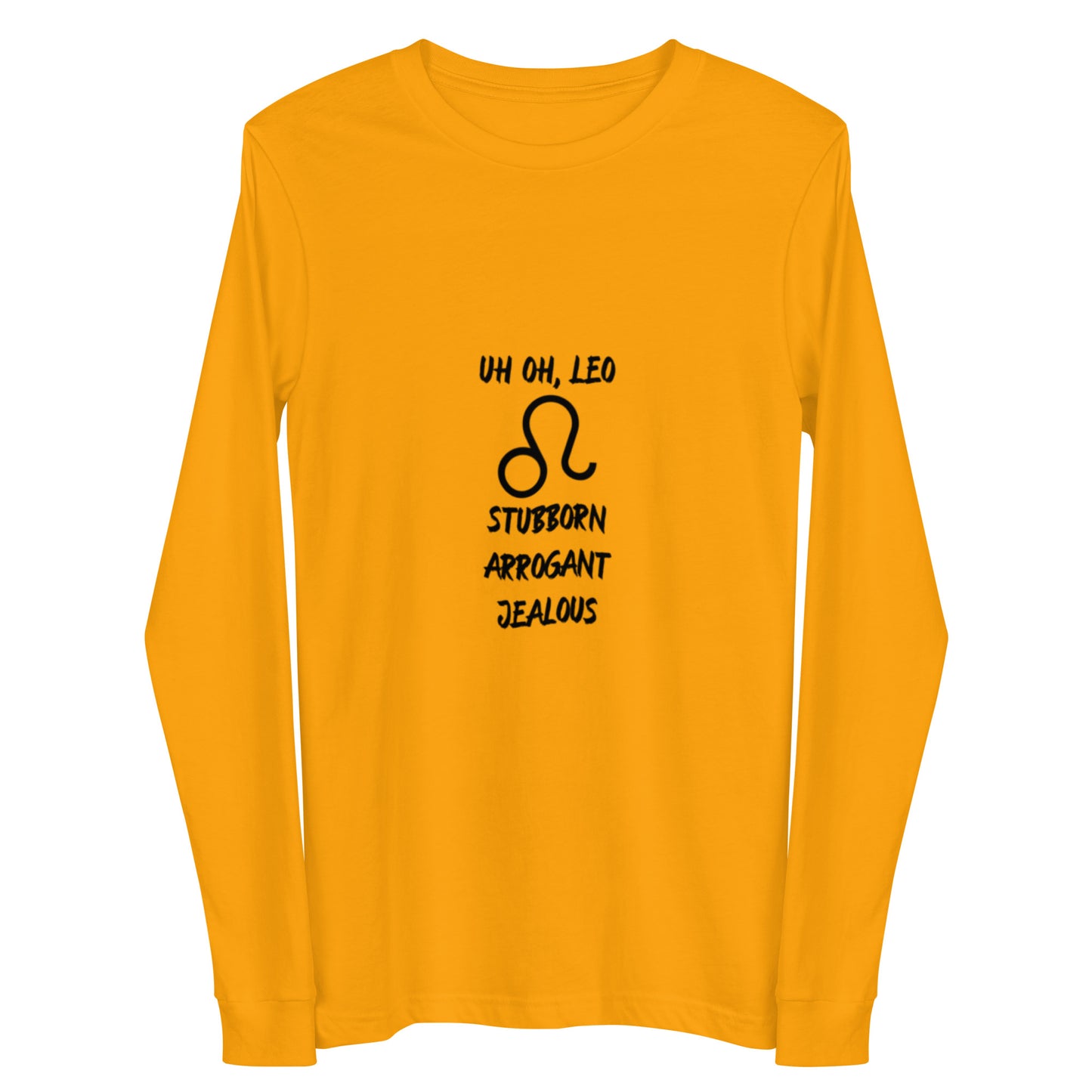 “Uh Oh, Leo” Unisex Long Sleeve Tee