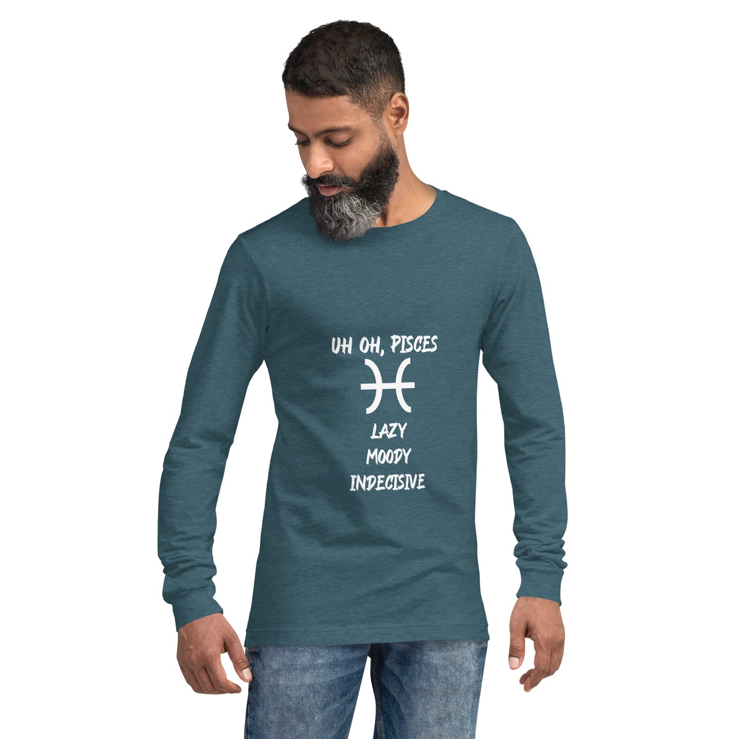 “Uh Oh, Pisces” Unisex Long Sleeve Tee