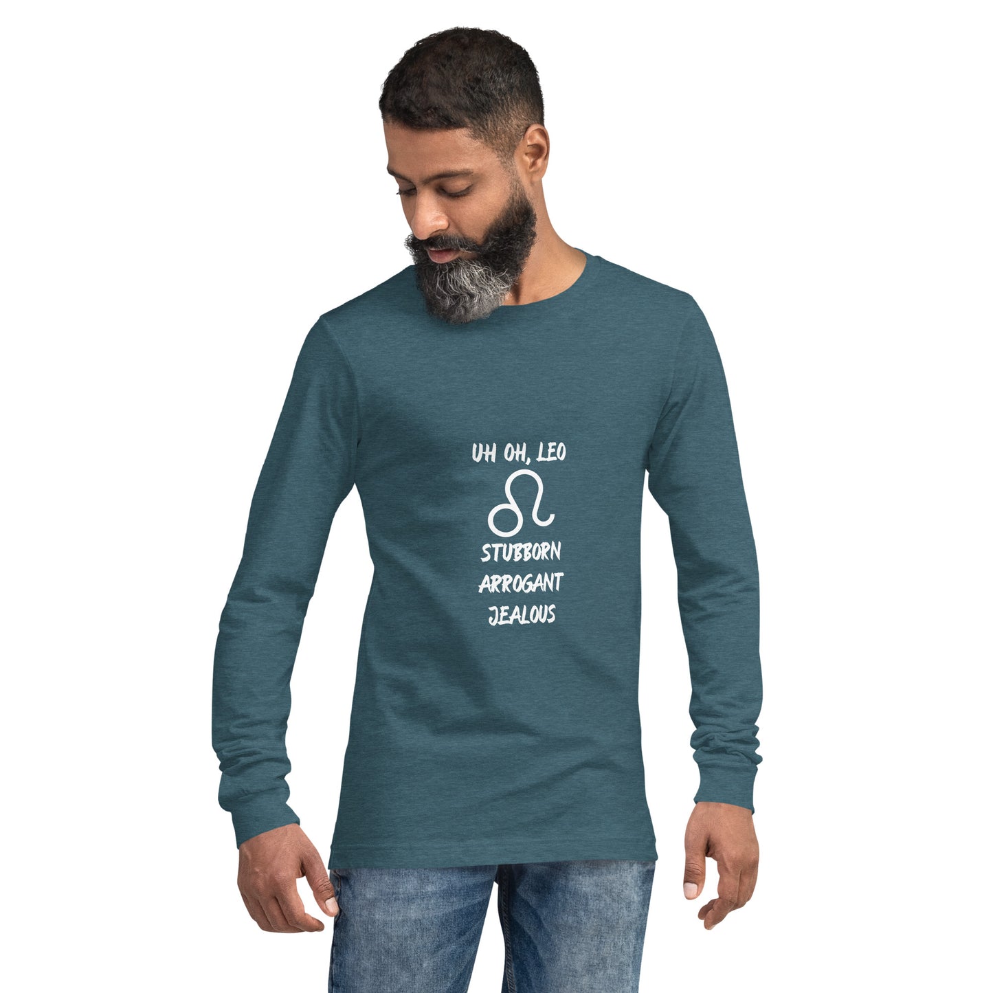 “Uh Oh, Leo” Unisex Long Sleeve Tee