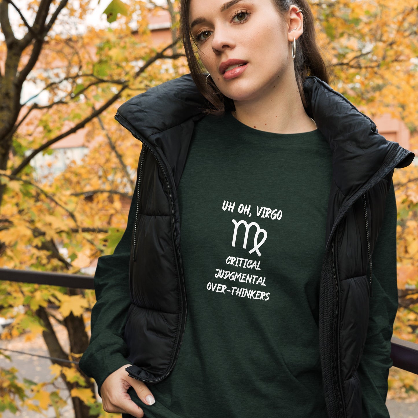 “Uh Oh, Virgo” Unisex Long Sleeve Tee