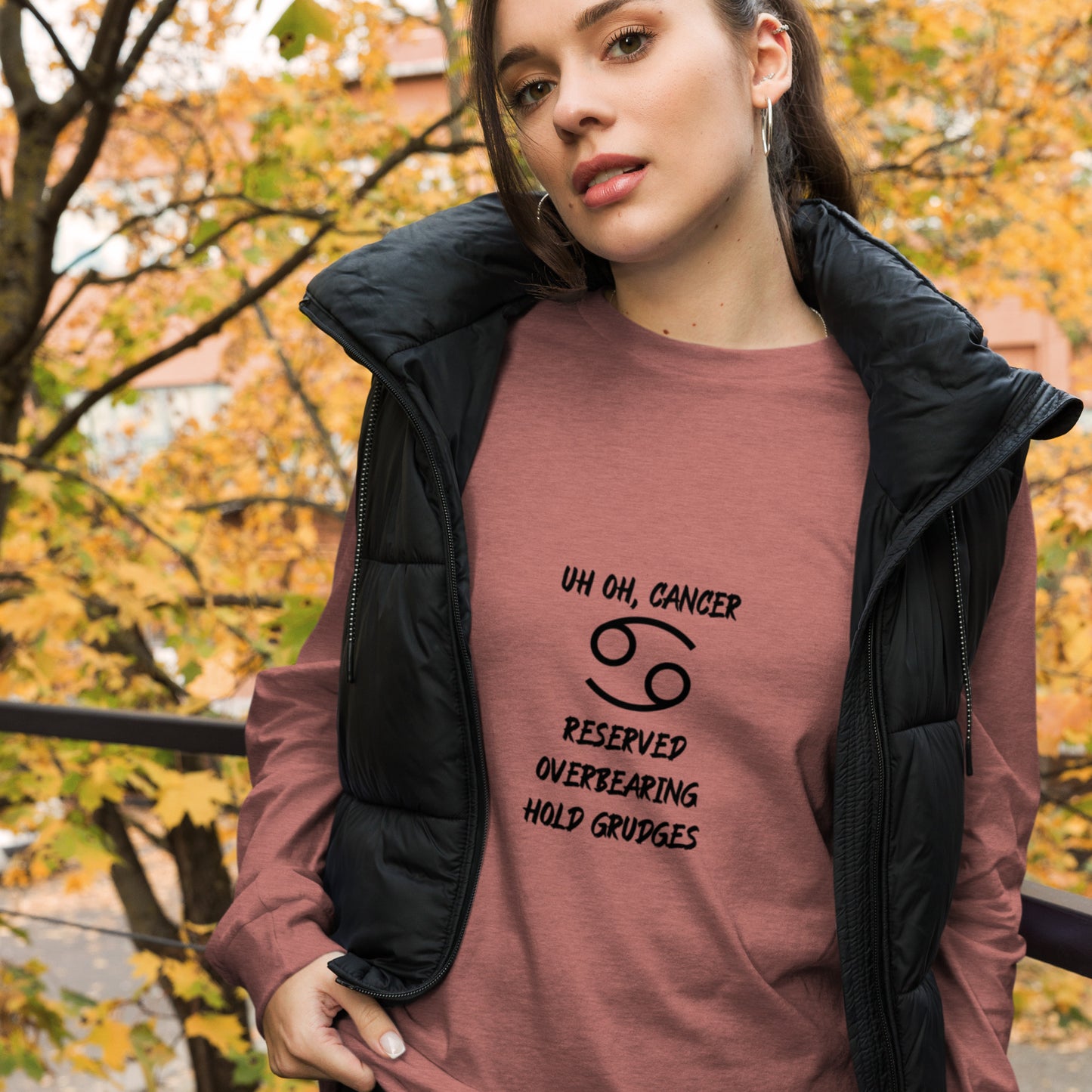 “Uh Oh, Cancer” Unisex Long Sleeve Tee