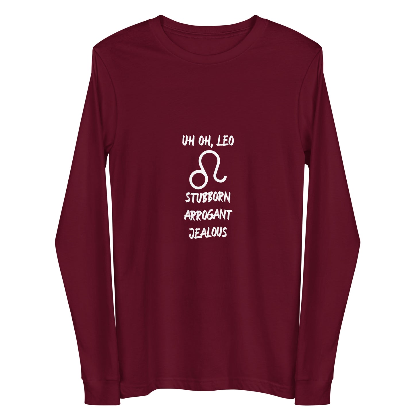 “Uh Oh, Leo” Unisex Long Sleeve Tee