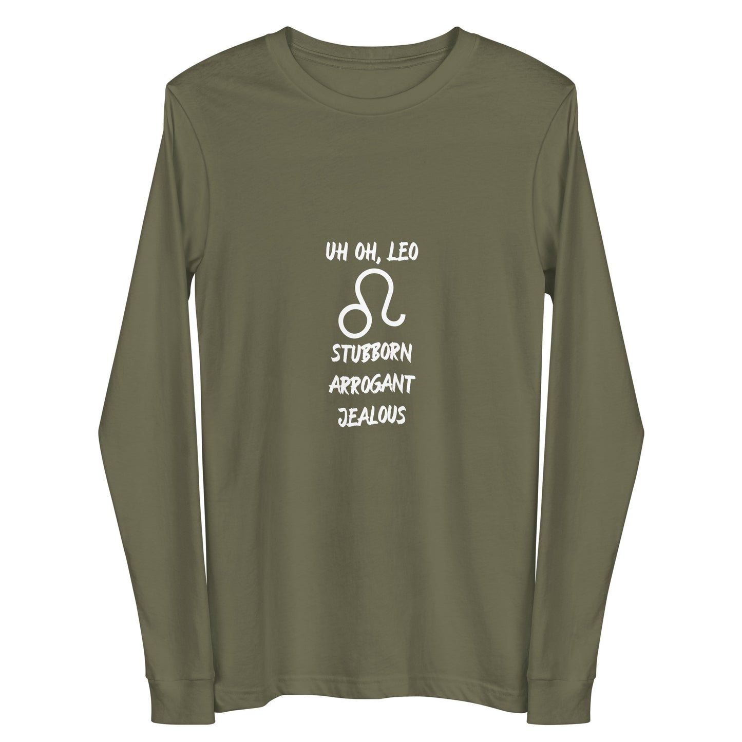 “Uh Oh, Leo” Unisex Long Sleeve Tee