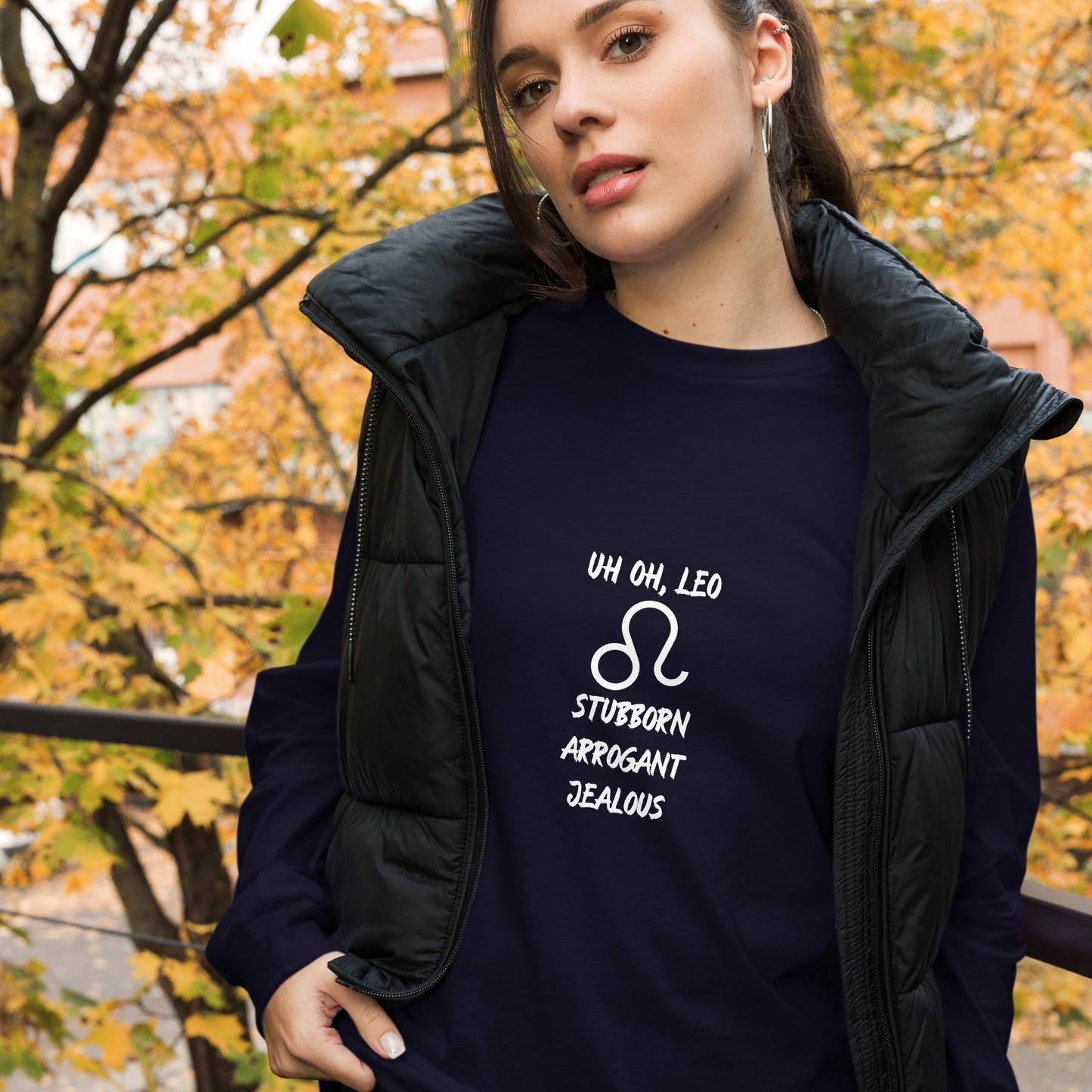 “Uh Oh, Leo” Unisex Long Sleeve Tee