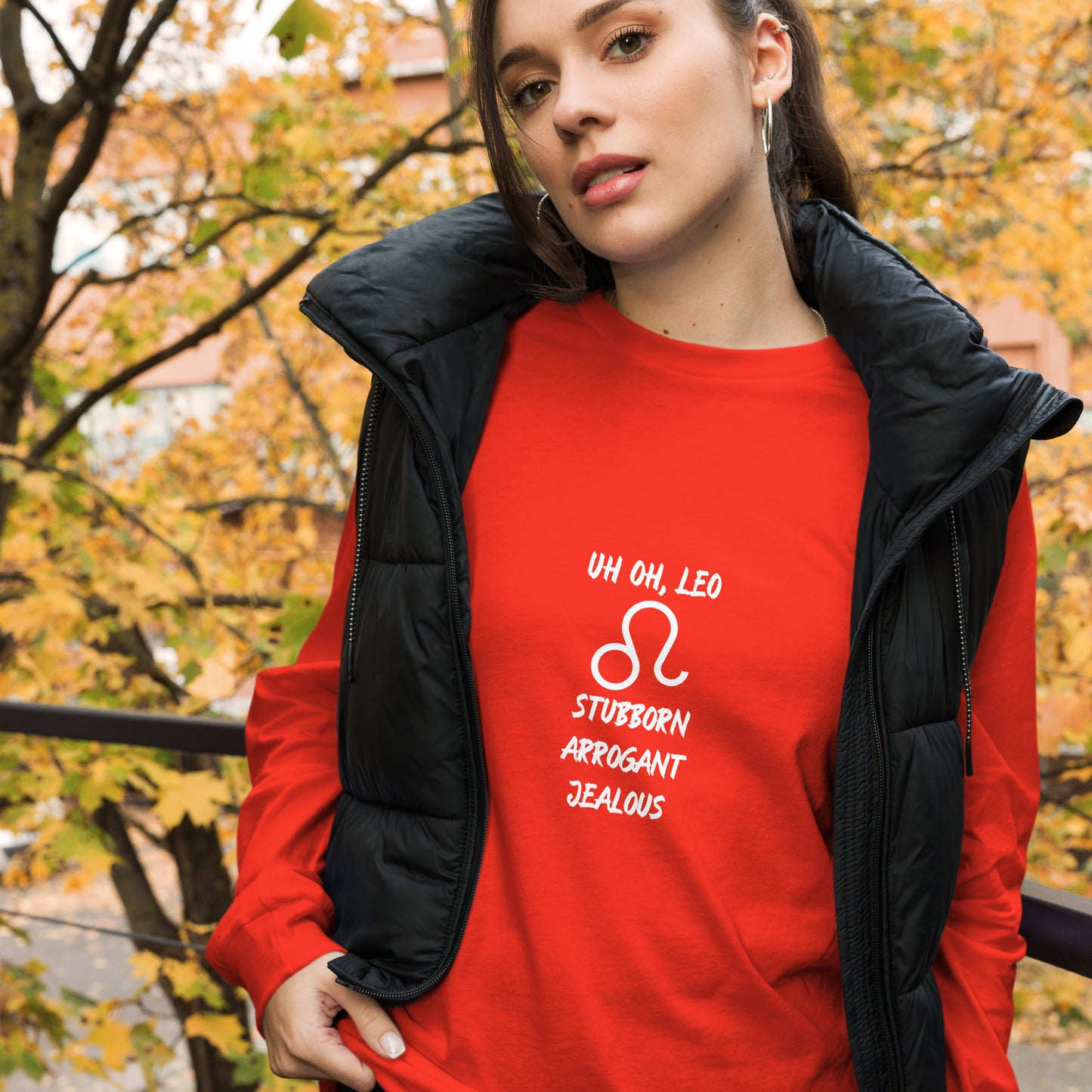 “Uh Oh, Leo” Unisex Long Sleeve Tee