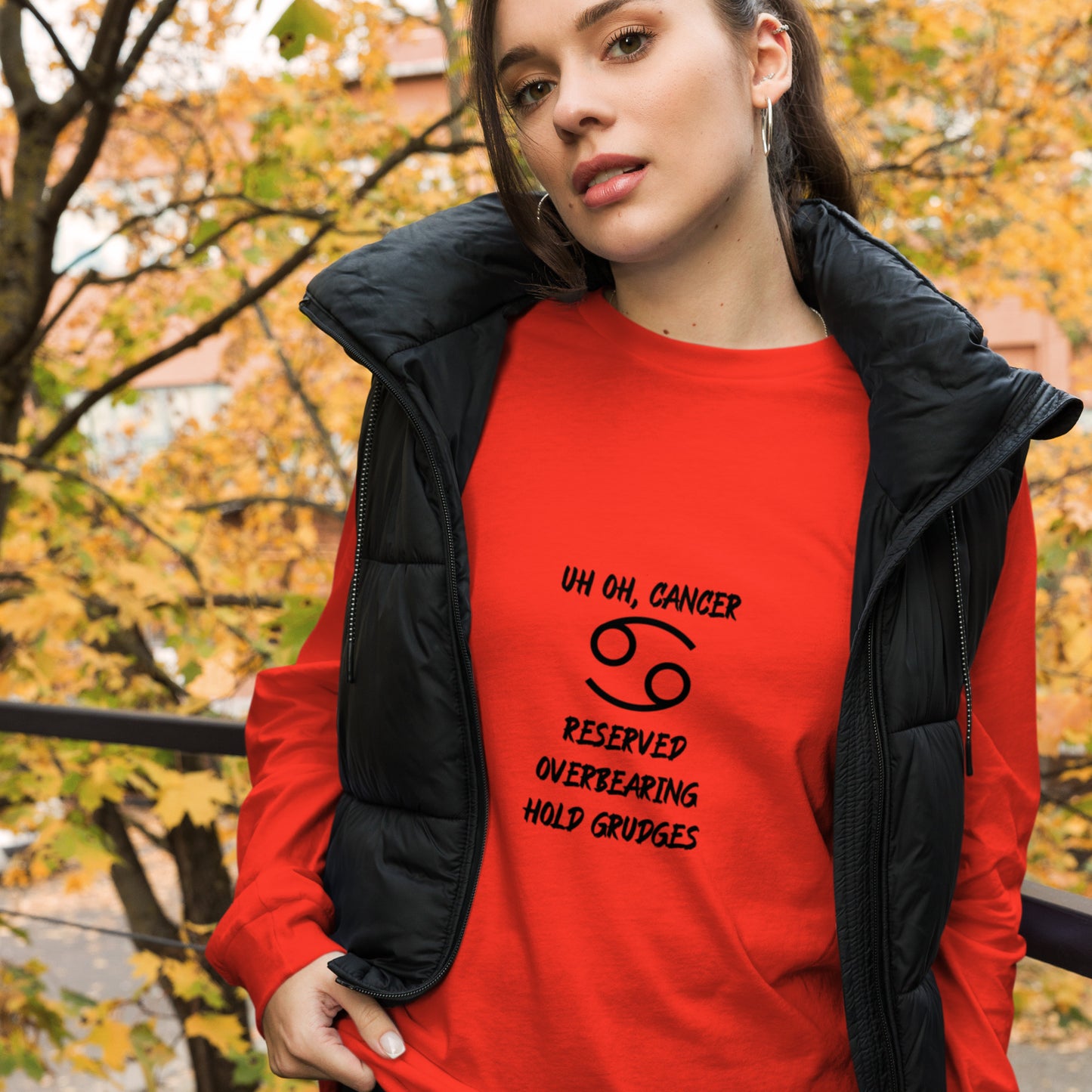 “Uh Oh, Cancer” Unisex Long Sleeve Tee