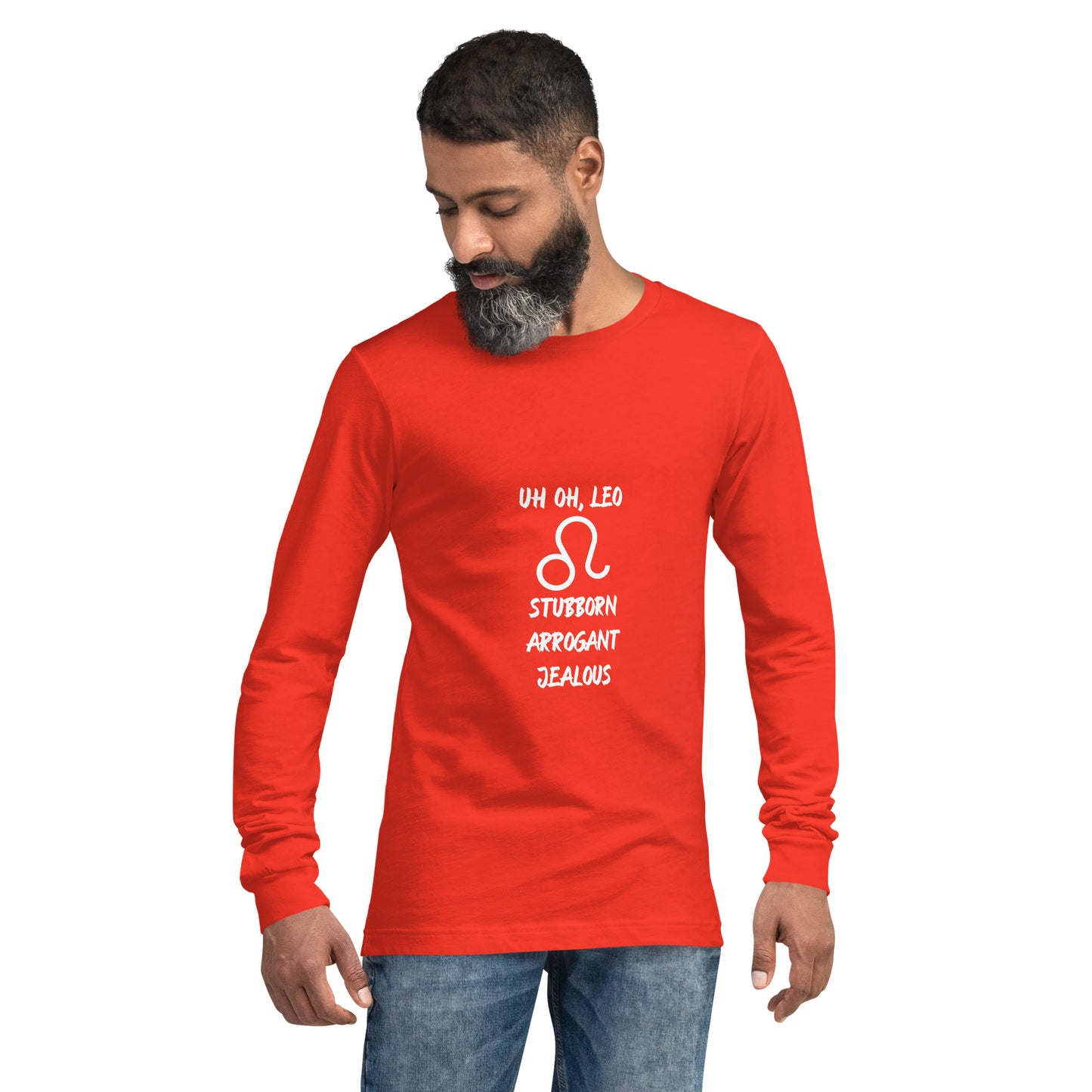 “Uh Oh, Leo” Unisex Long Sleeve Tee