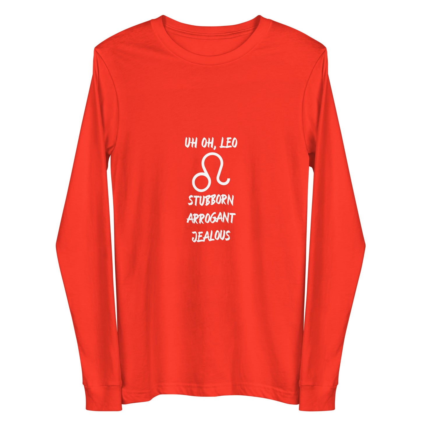 “Uh Oh, Leo” Unisex Long Sleeve Tee