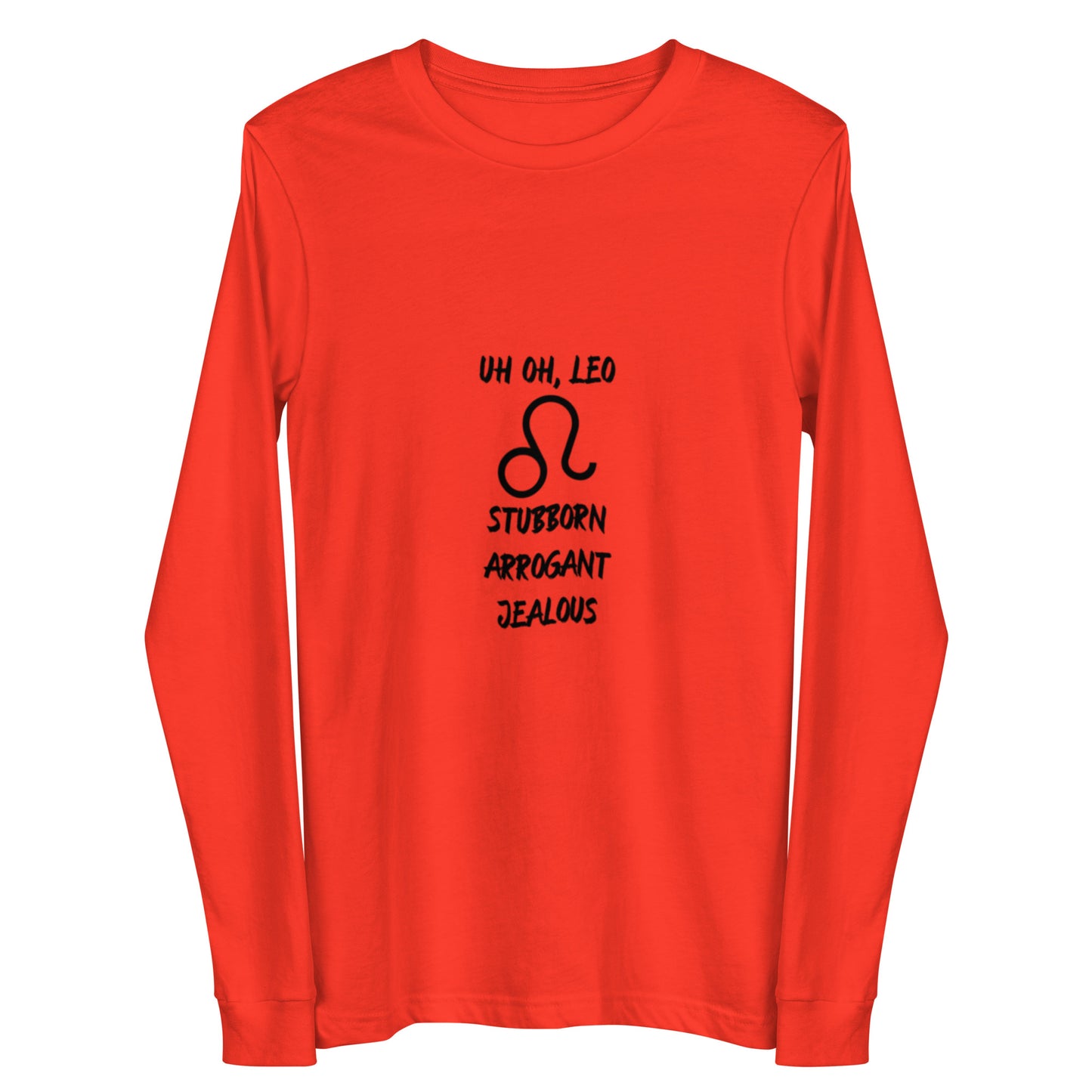 “Uh Oh, Leo” Unisex Long Sleeve Tee