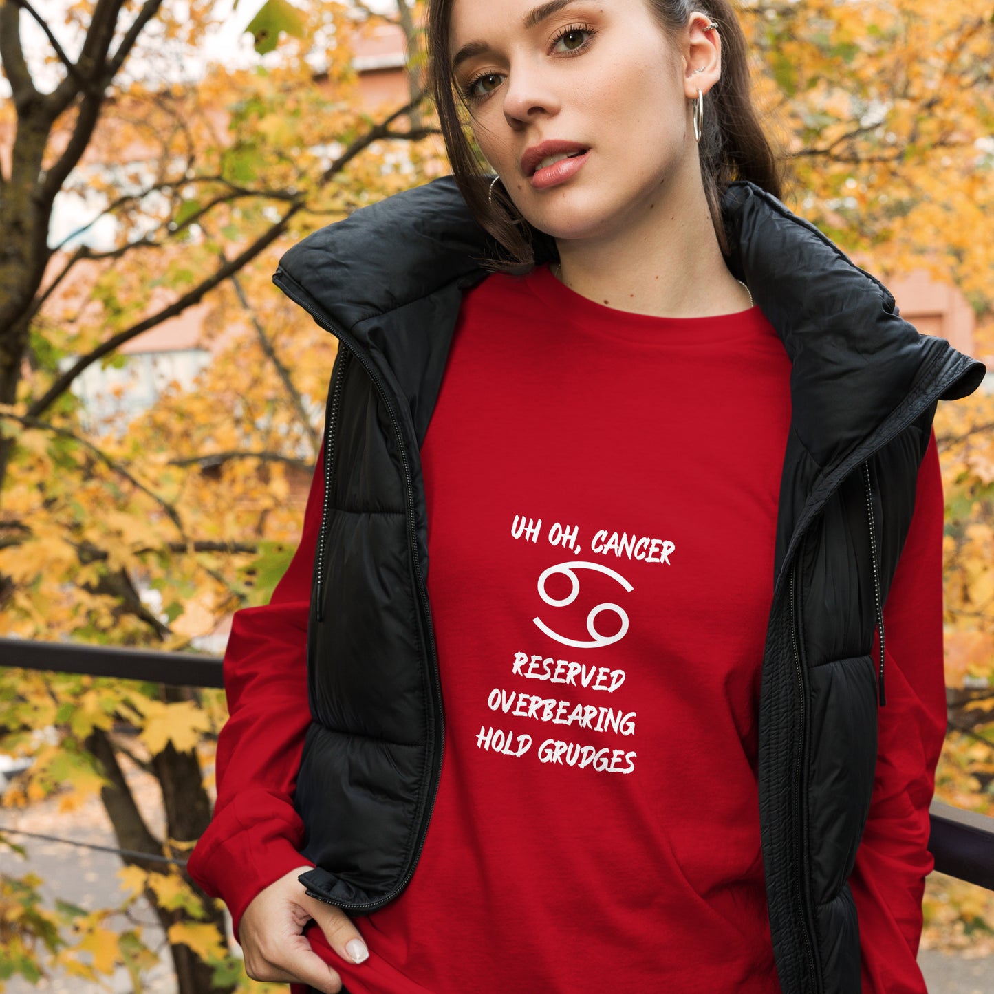 “Uh Oh, Cancer” Unisex Long Sleeve Tee