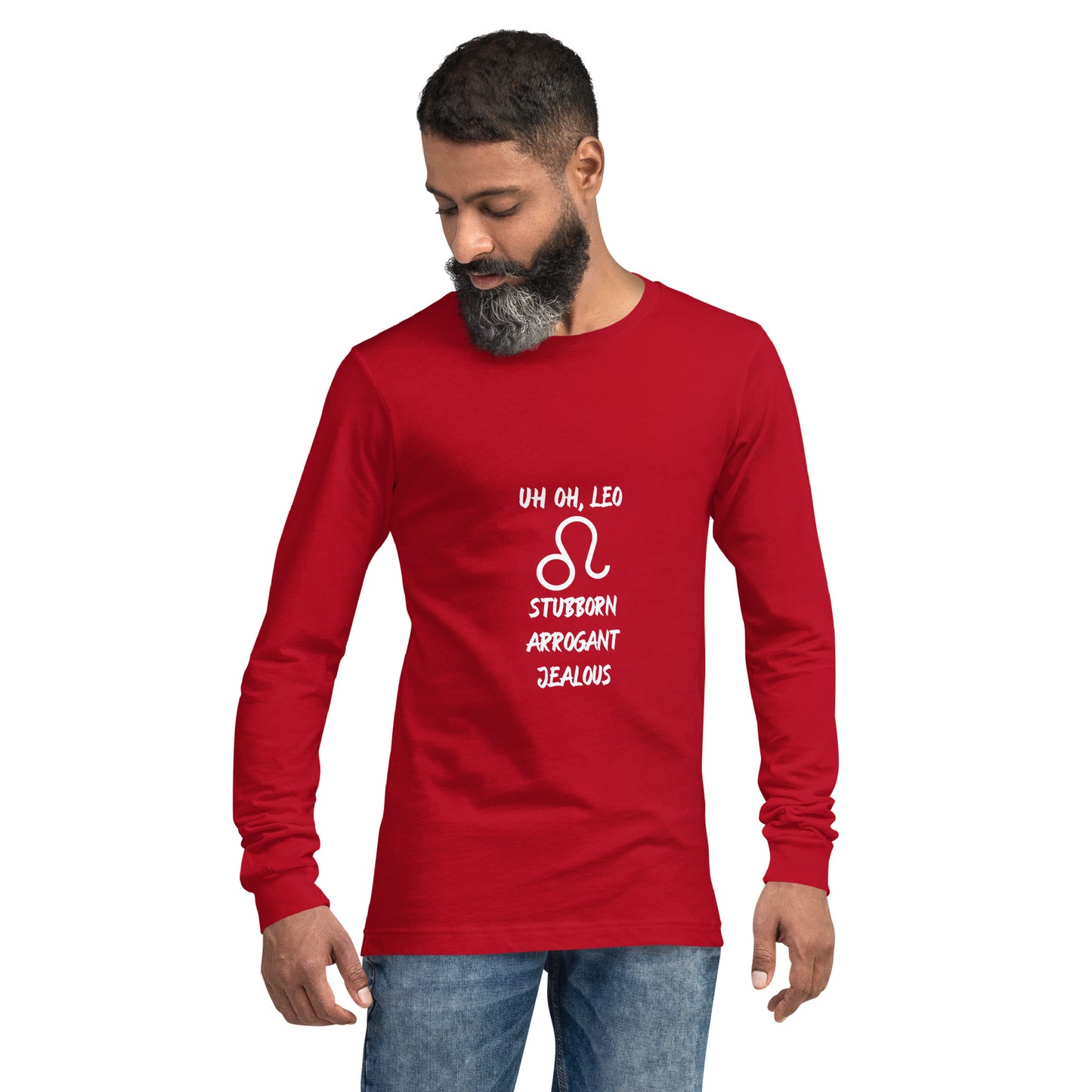 “Uh Oh, Leo” Unisex Long Sleeve Tee