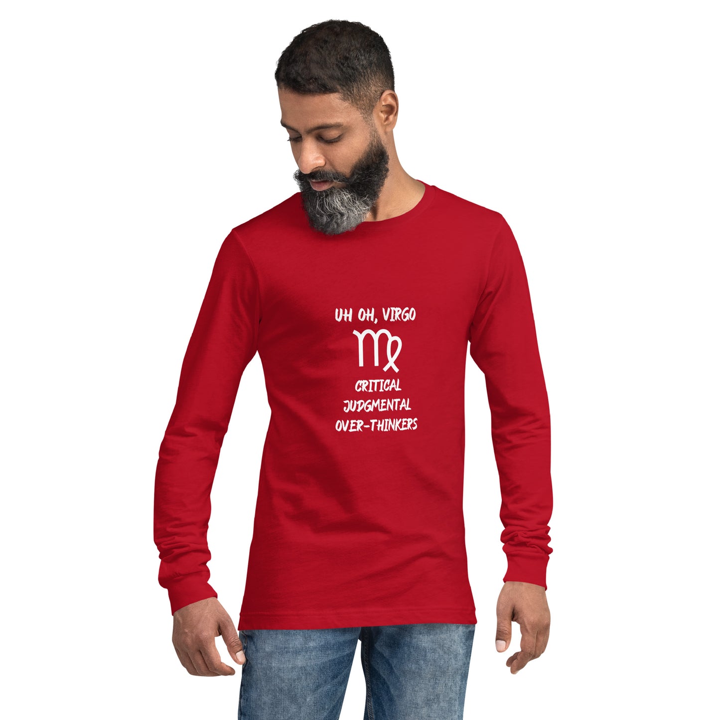 “Uh Oh, Virgo” Unisex Long Sleeve Tee