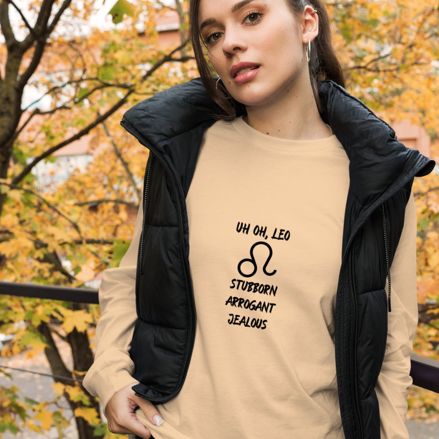 “Uh Oh, Leo” Unisex Long Sleeve Tee