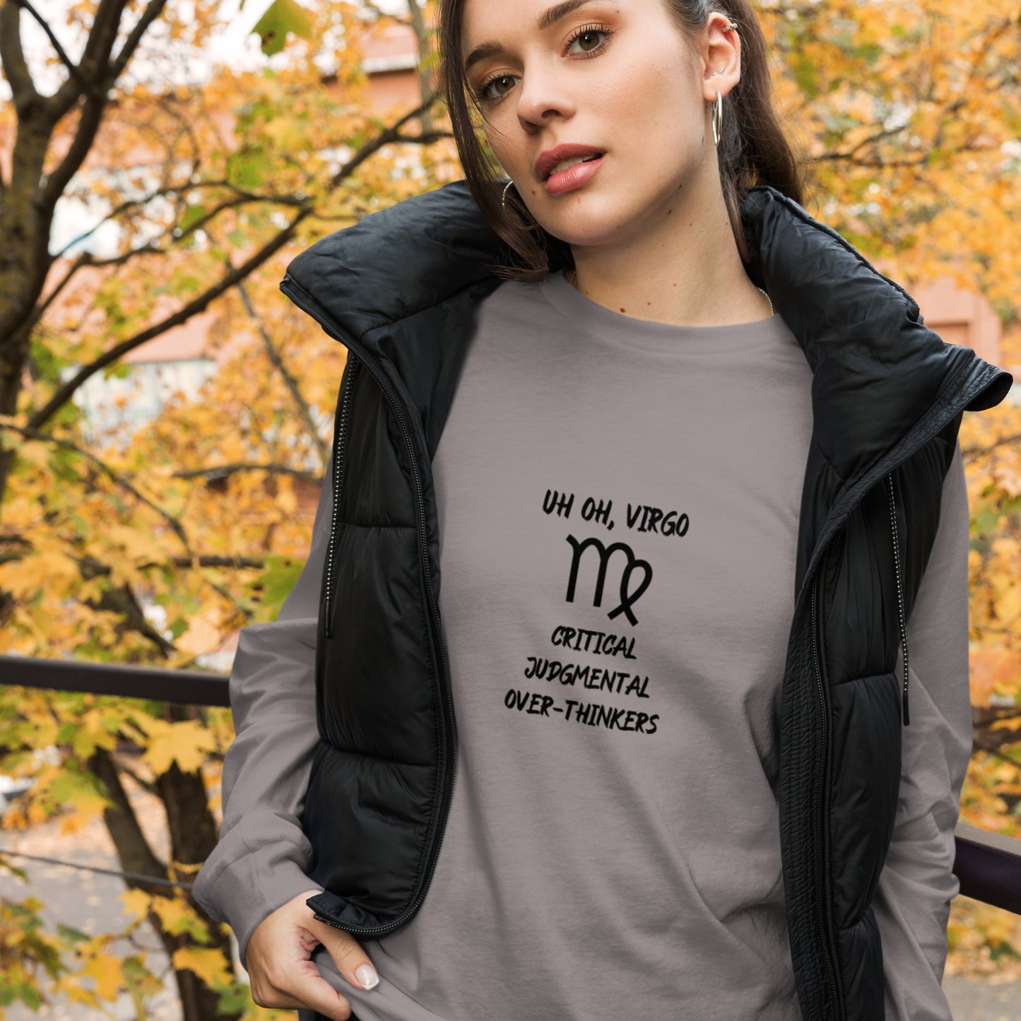 “Uh Oh, Virgo” Unisex Long Sleeve Tee