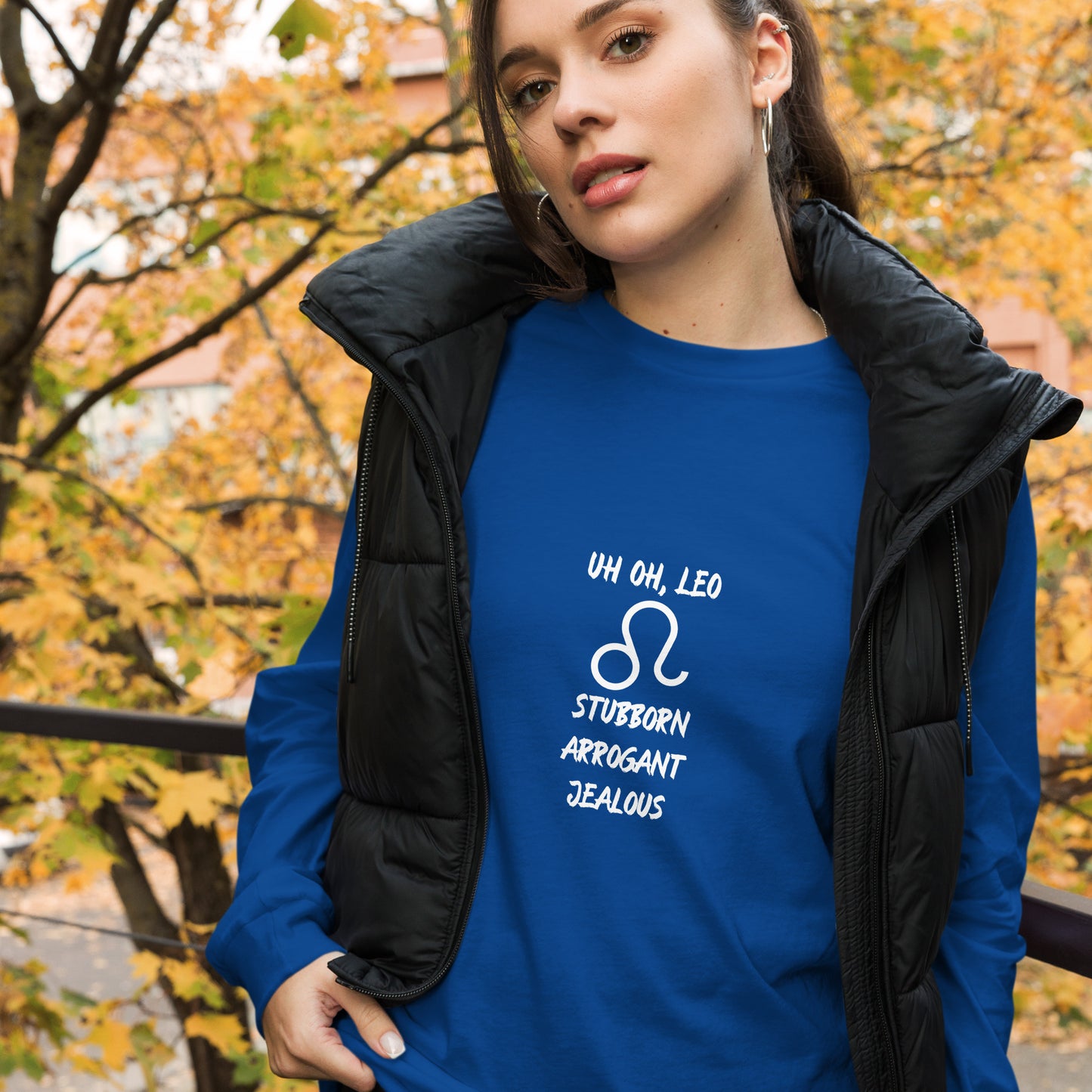 “Uh Oh, Leo” Unisex Long Sleeve Tee