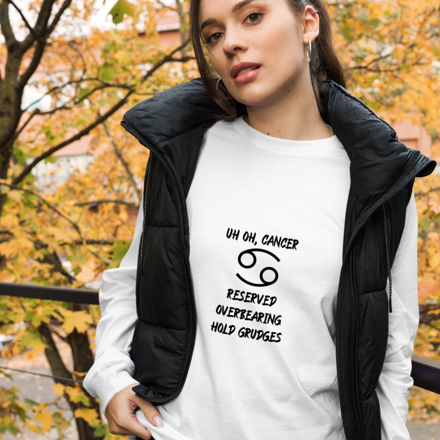 “Uh Oh, Cancer” Unisex Long Sleeve Tee