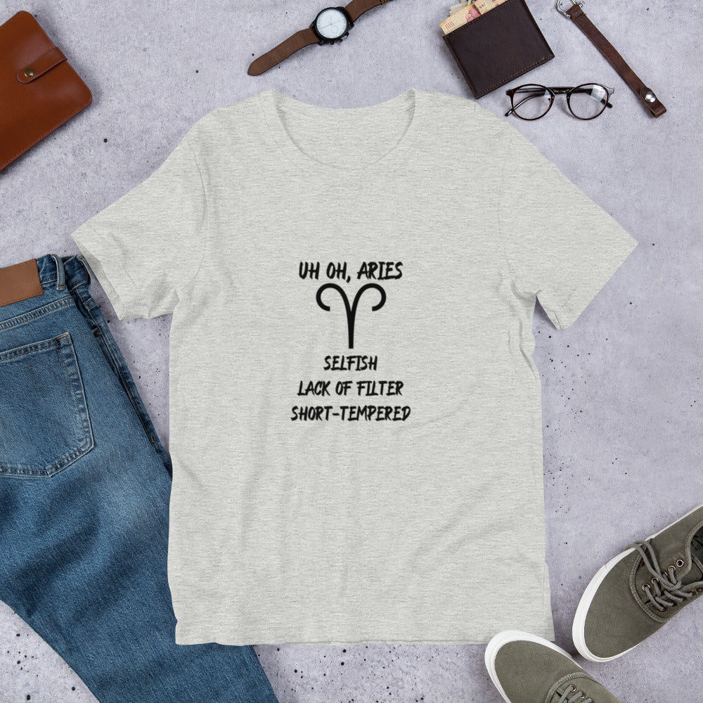 “Uh Oh, Aries” Unisex T-Shirt
