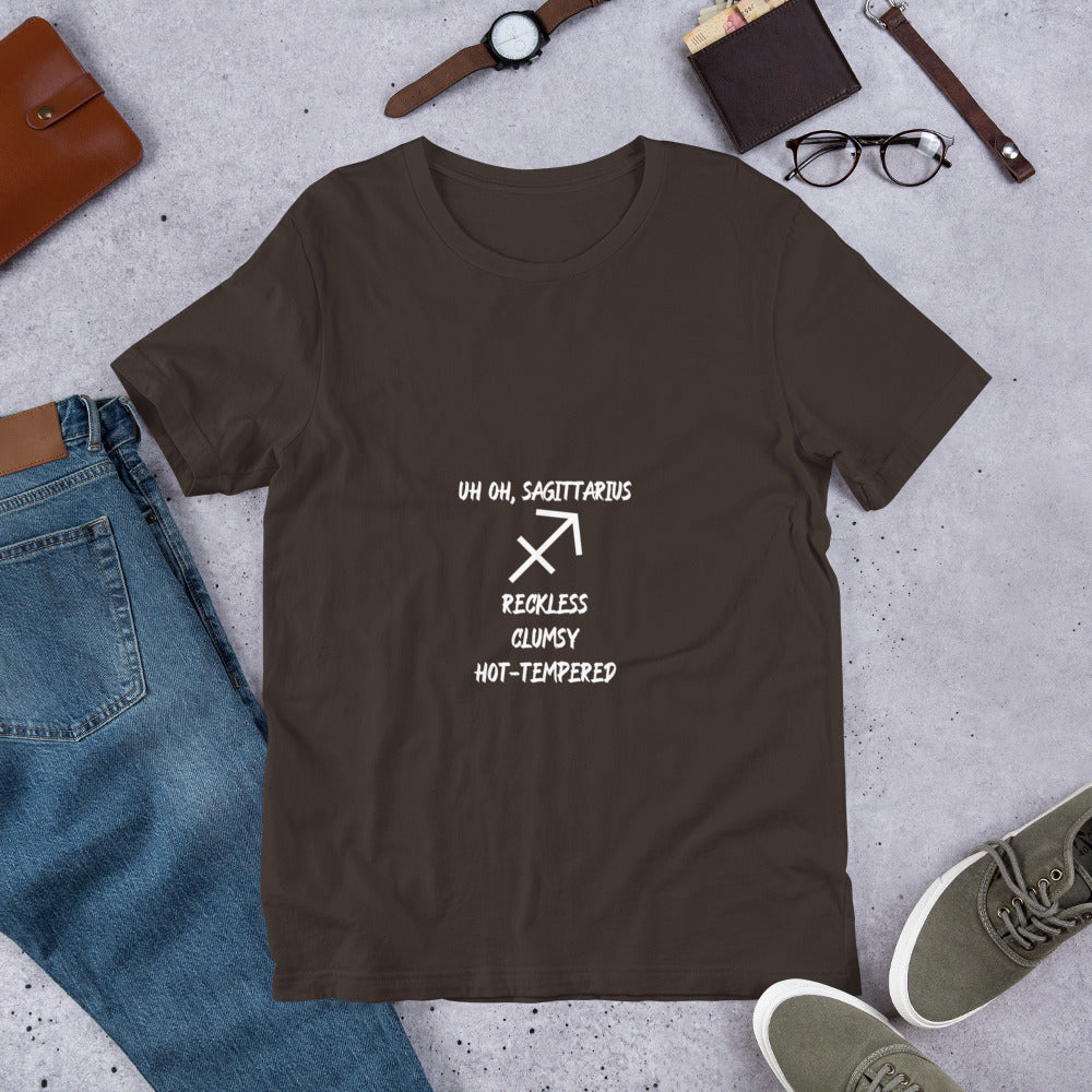 “Uh Oh, Sagittarius” Unisex T-Shirt