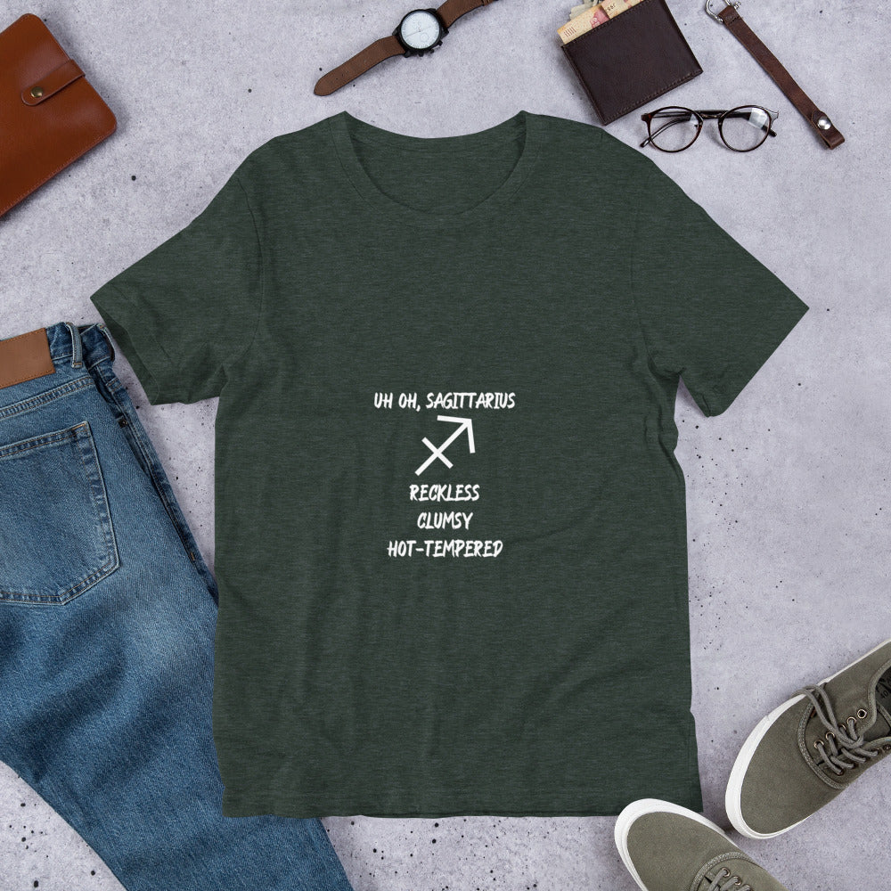“Uh Oh, Sagittarius” Unisex T-Shirt