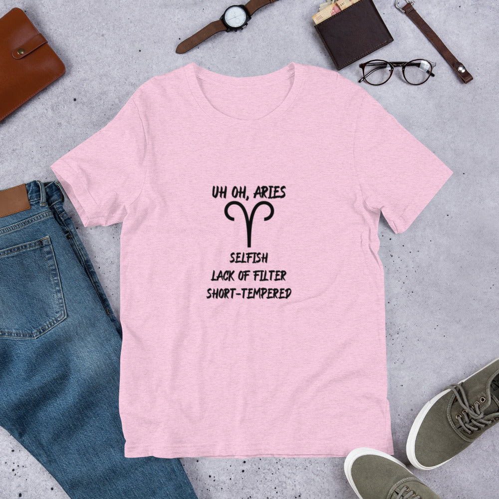 “Uh Oh, Aries” Unisex T-Shirt