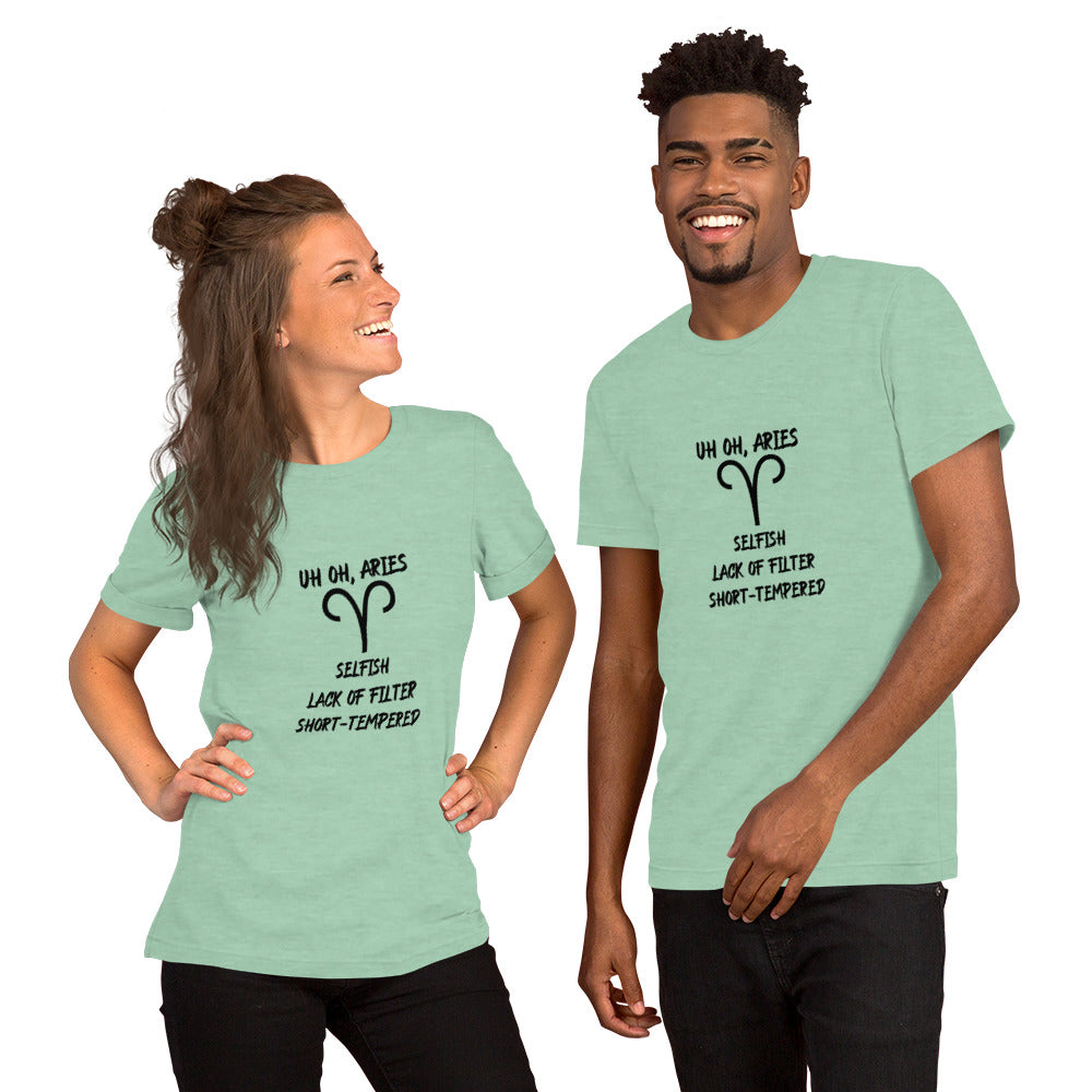 “Uh Oh, Aries” Unisex T-Shirt