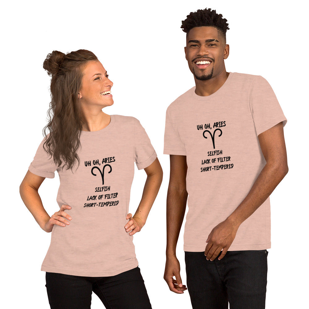 “Uh Oh, Aries” Unisex T-Shirt