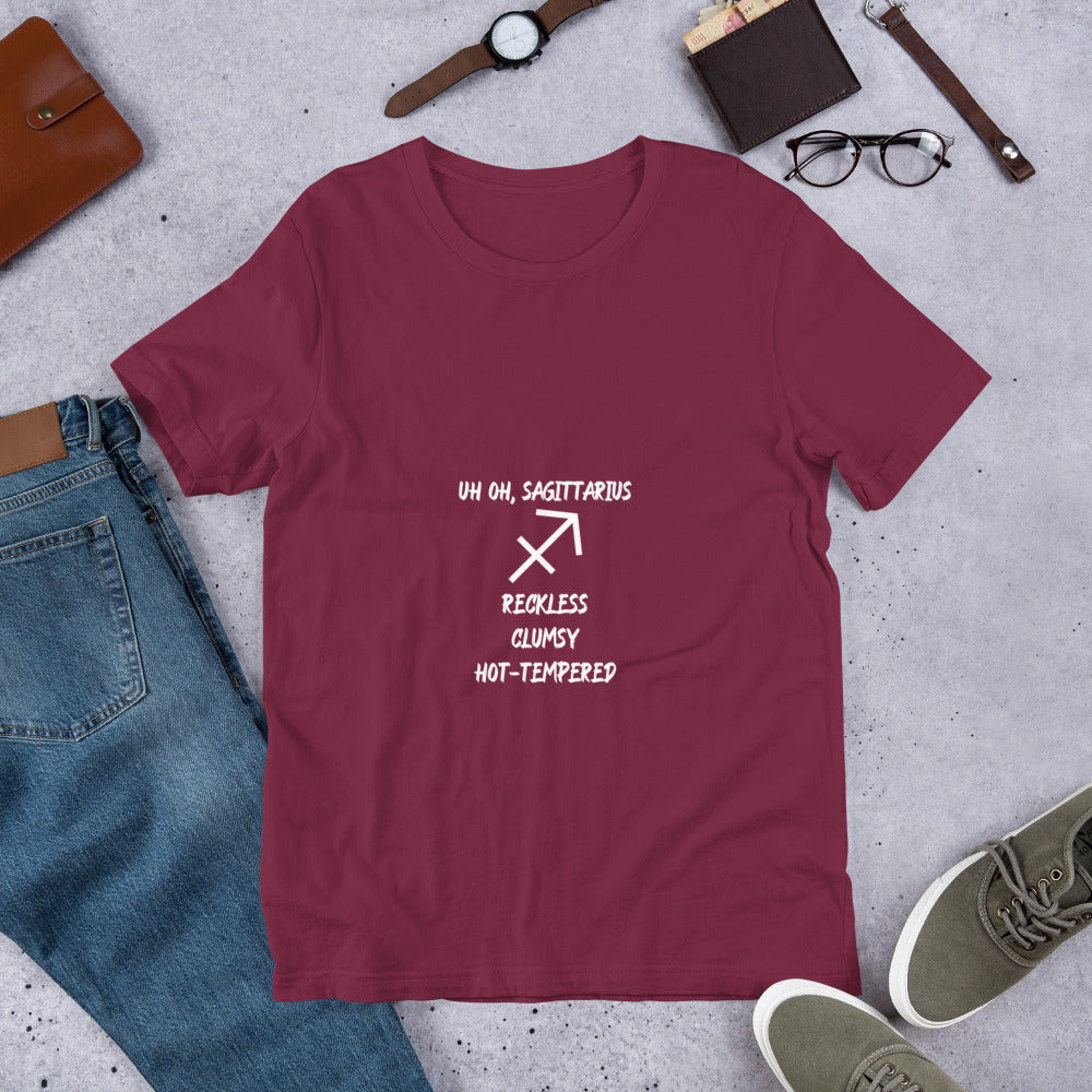 “Uh Oh, Sagittarius” Unisex T-Shirt