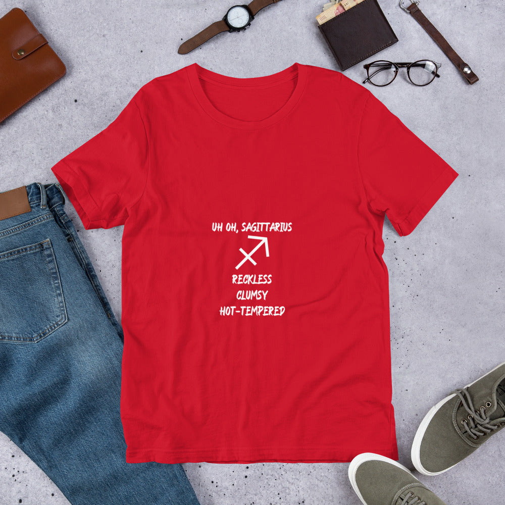 “Uh Oh, Sagittarius” Unisex T-Shirt