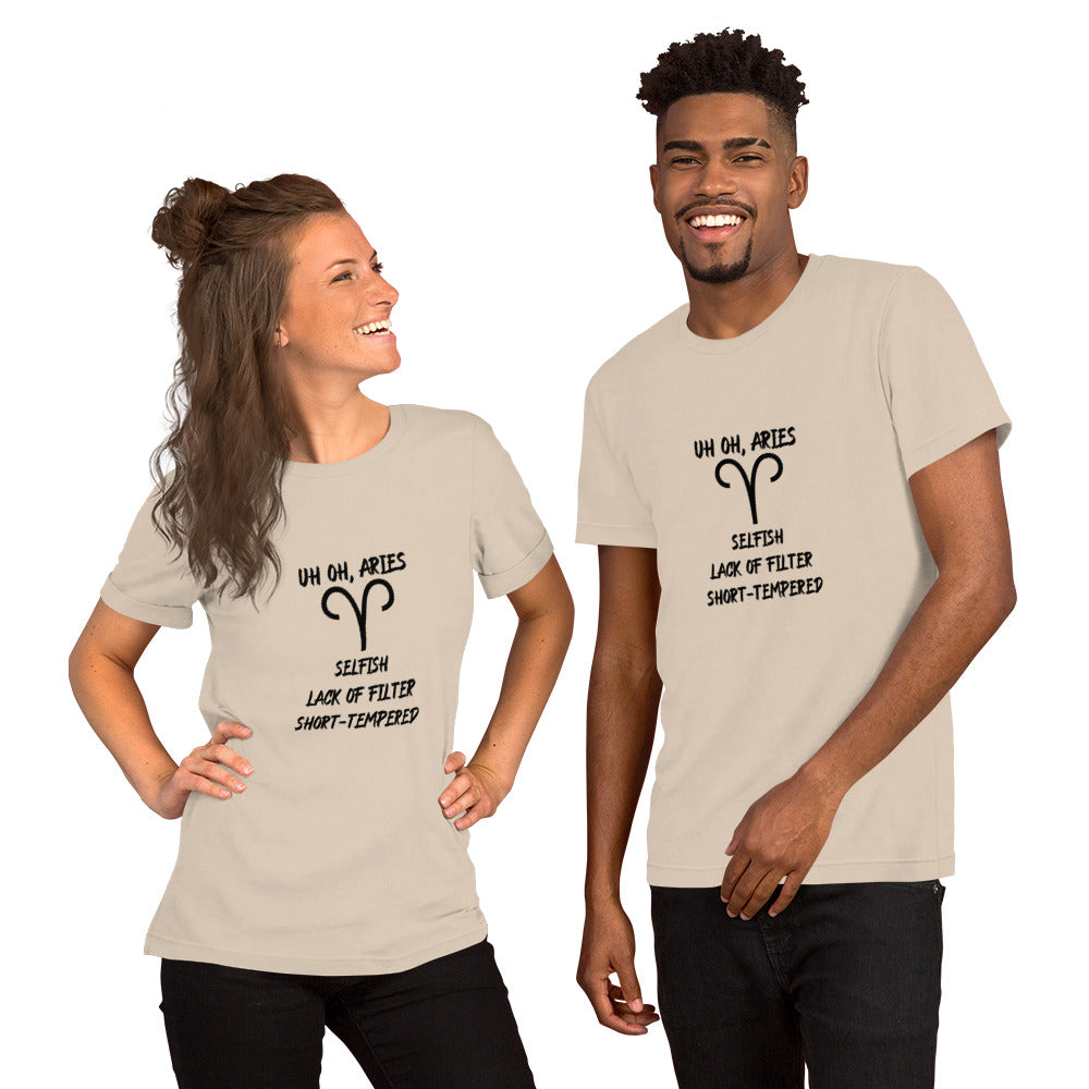 “Uh Oh, Aries” Unisex T-Shirt