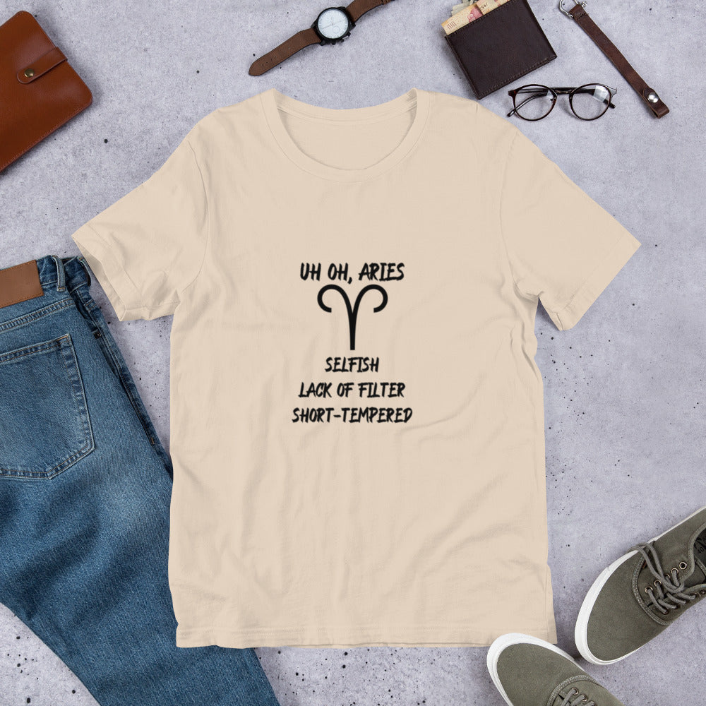 “Uh Oh, Aries” Unisex T-Shirt