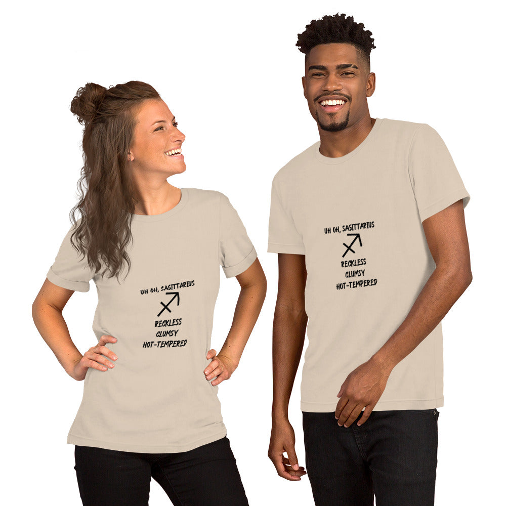 “Uh Oh, Sagittarius” Unisex T-Shirt