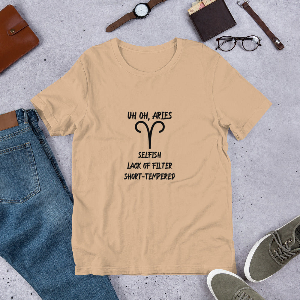 “Uh Oh, Aries” Unisex T-Shirt