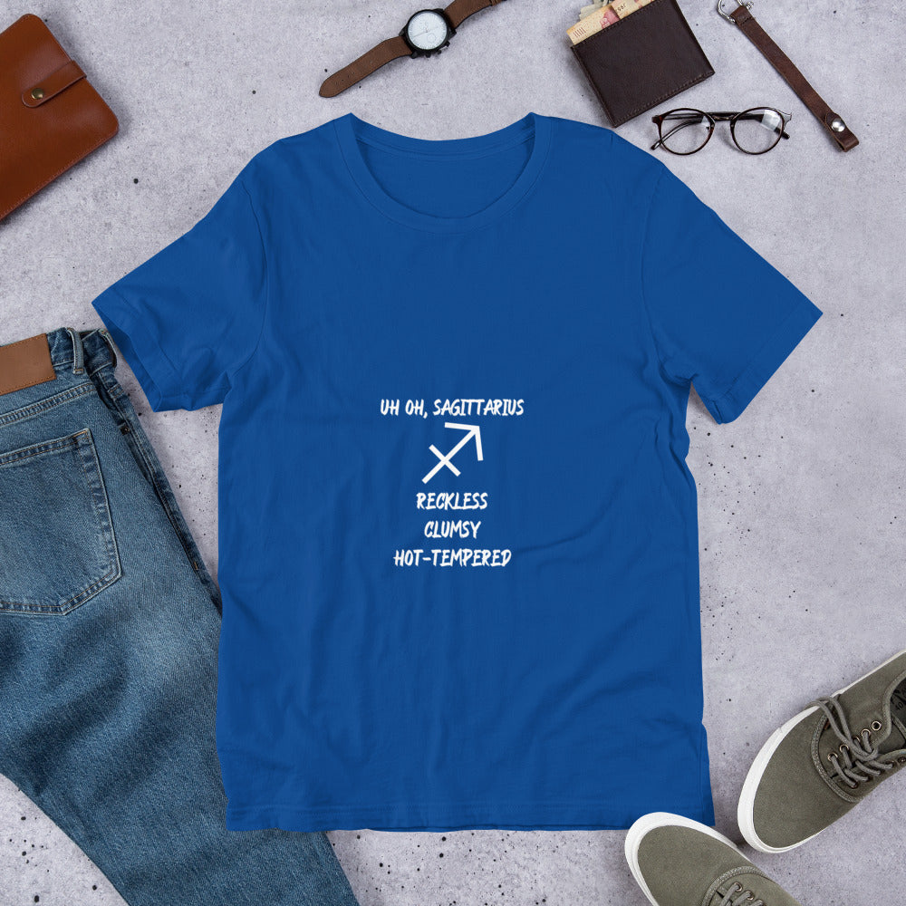 “Uh Oh, Sagittarius” Unisex T-Shirt