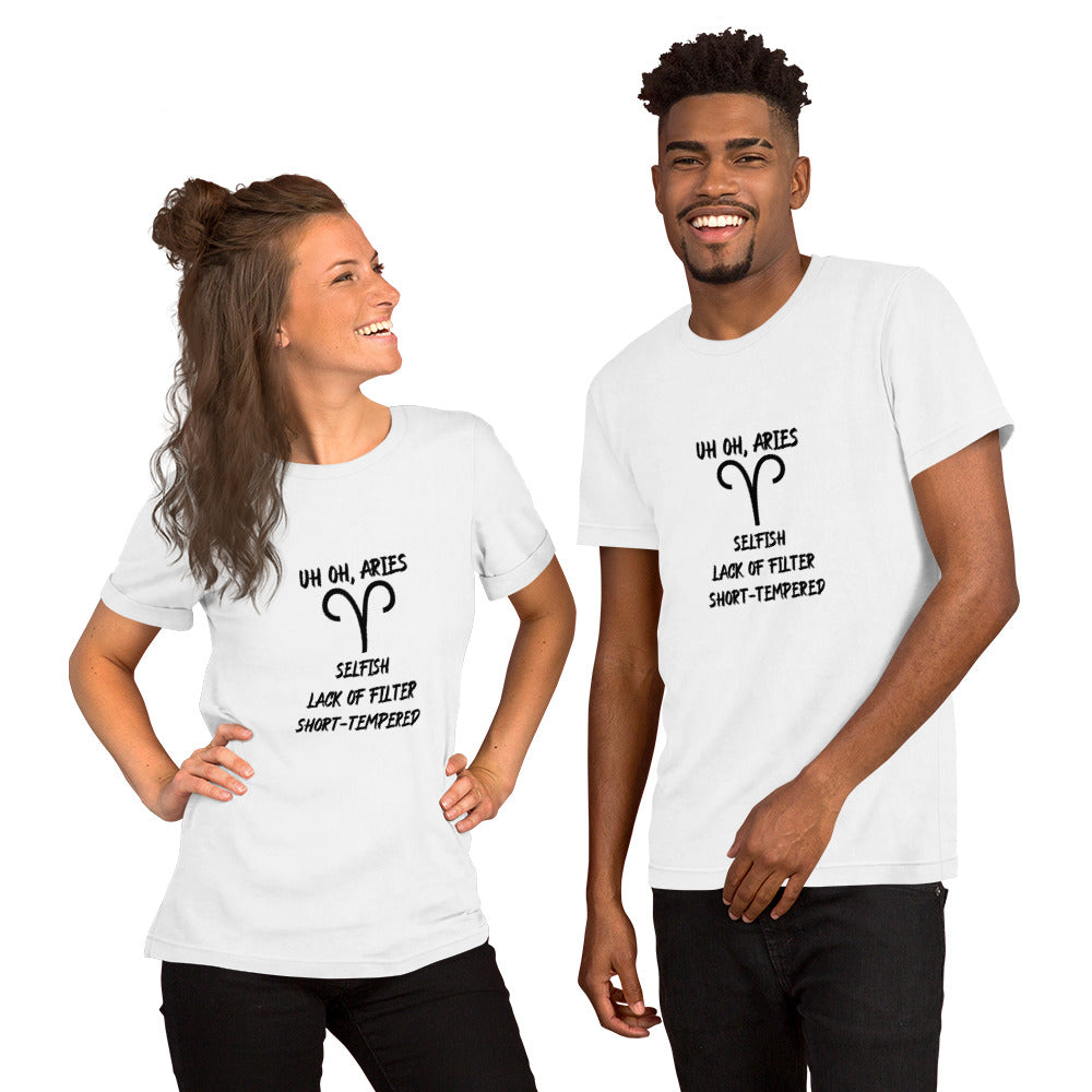“Uh Oh, Aries” Unisex T-Shirt