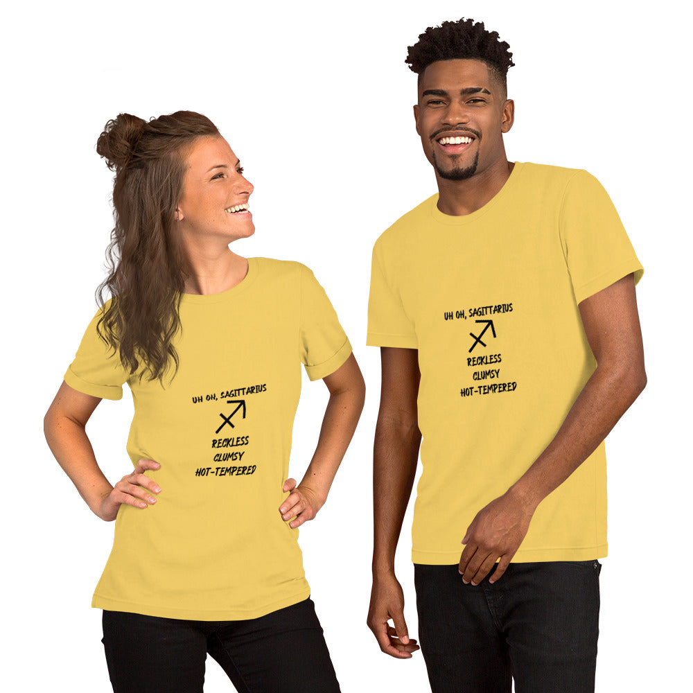 “Uh Oh, Sagittarius” Unisex T-Shirt
